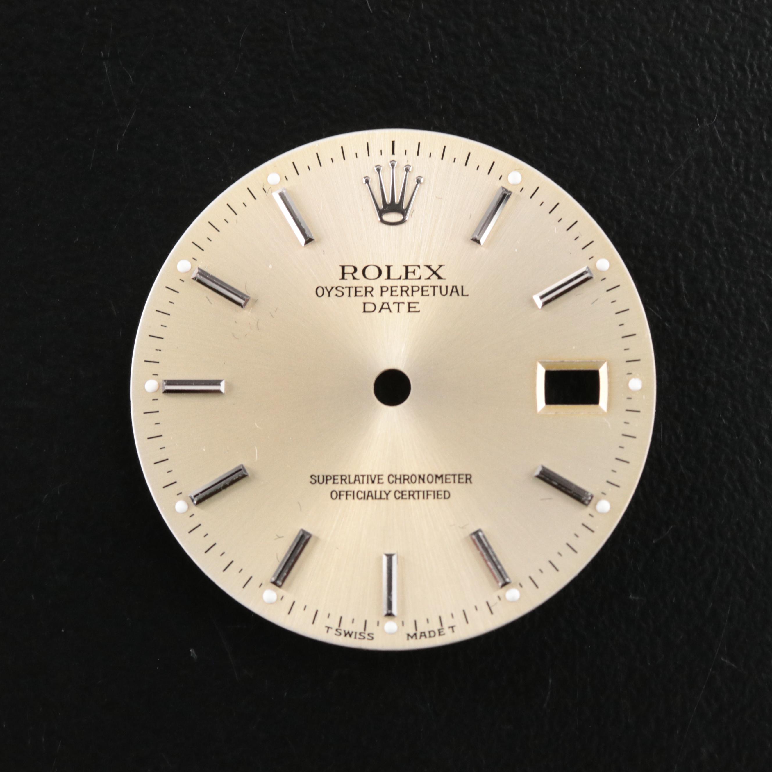 Rolex Oyster Perpetual Date Watch Dial