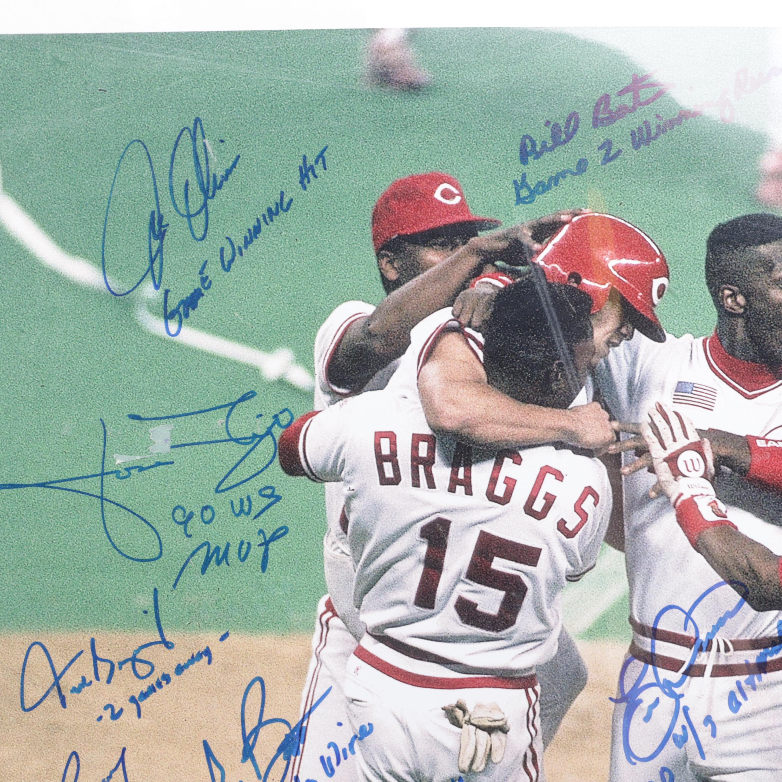 1990 Cincinnati Reds Team Signed World Series Giclée Print