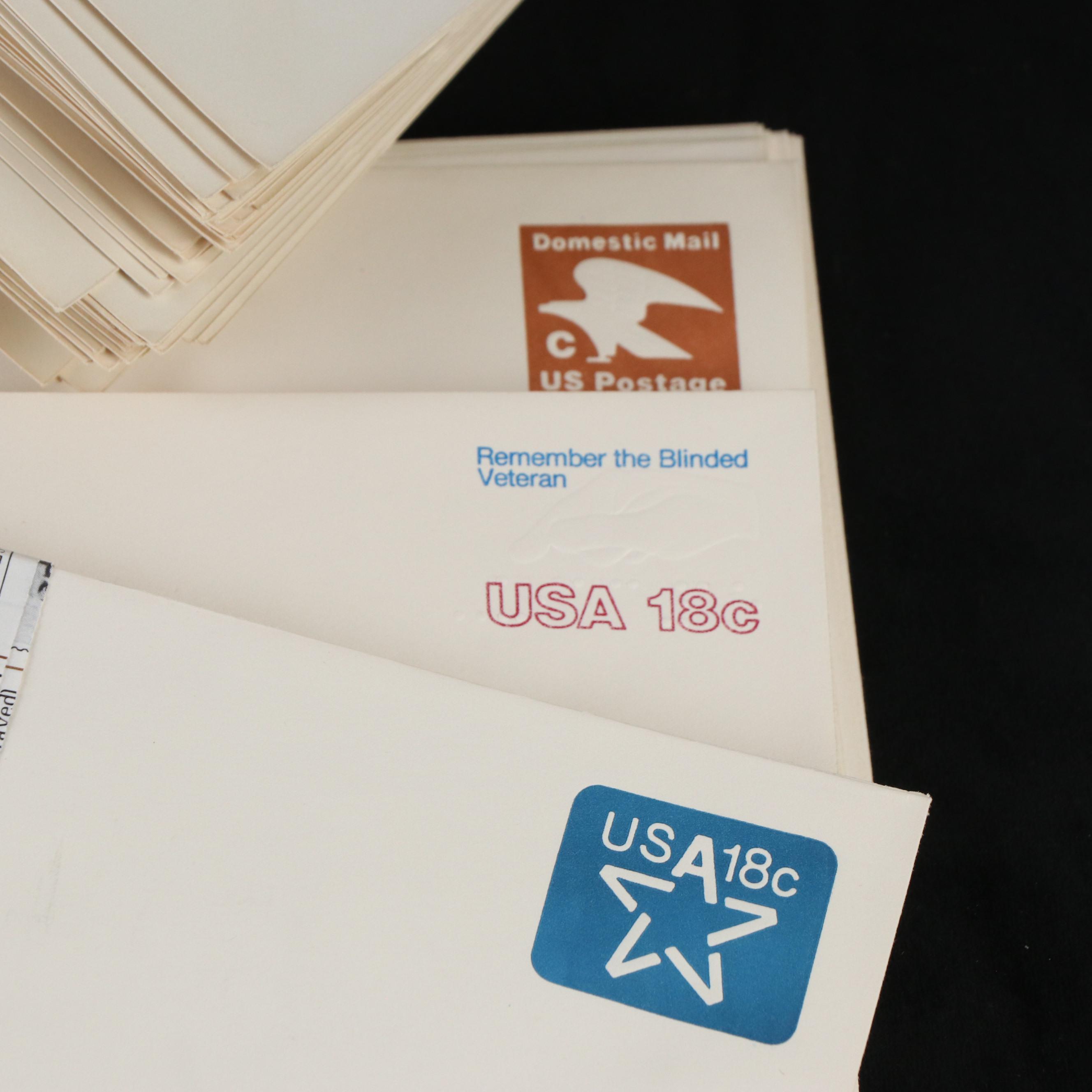 Large Group of Embossed Stamped Envelopes and Postcards