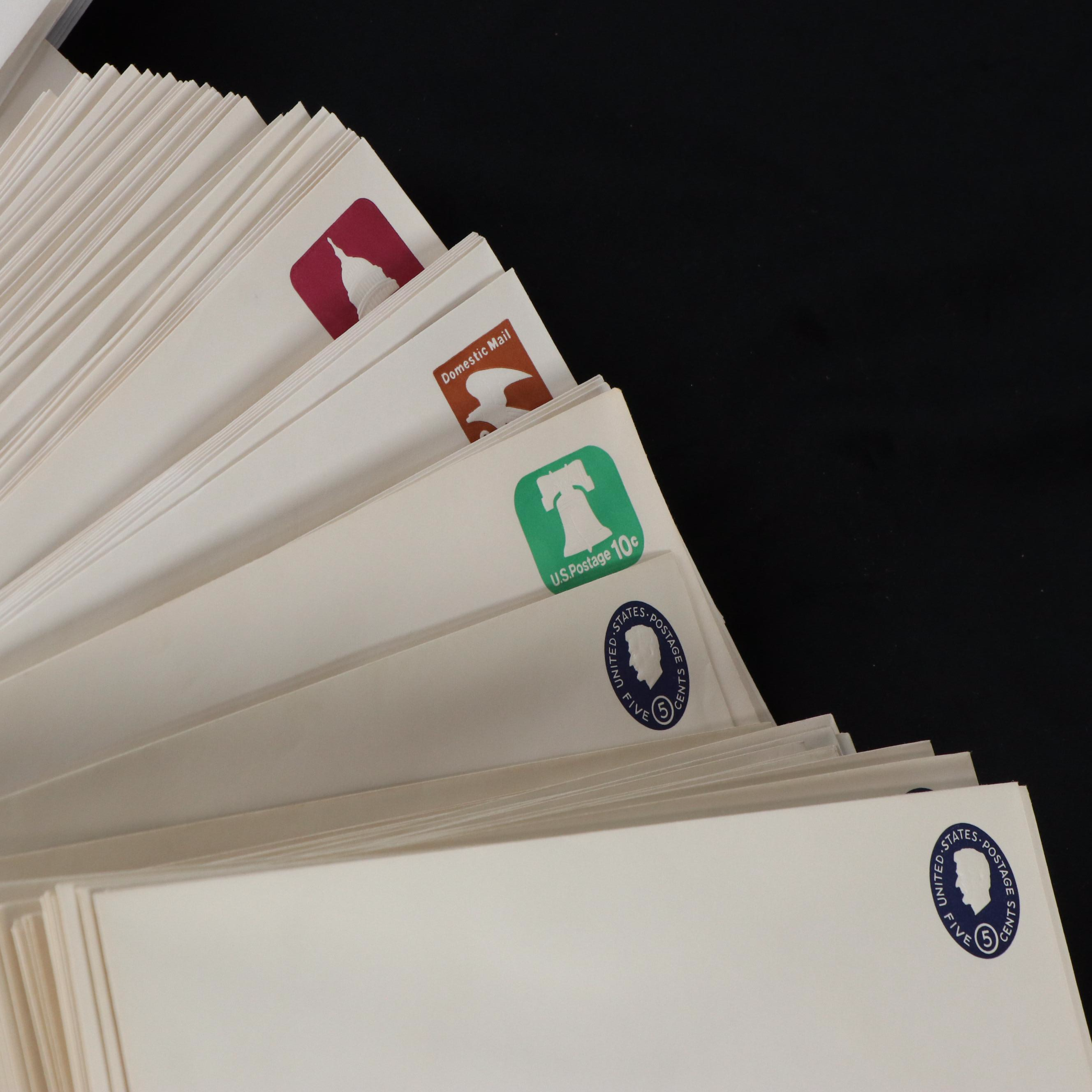 Large Group of Embossed Stamped Envelopes and Postcards