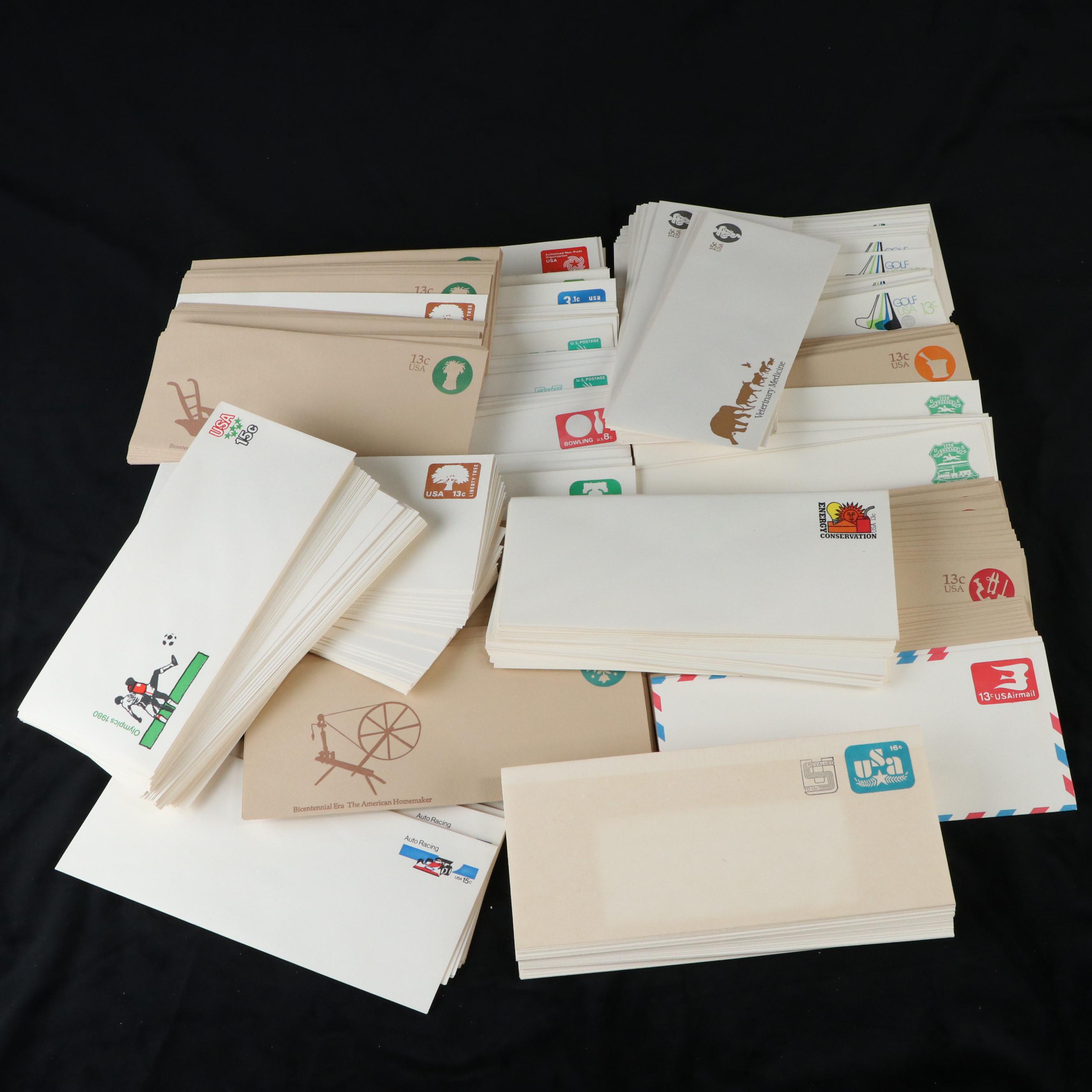 Large Group of Embossed Stamped Envelopes and Postcards
