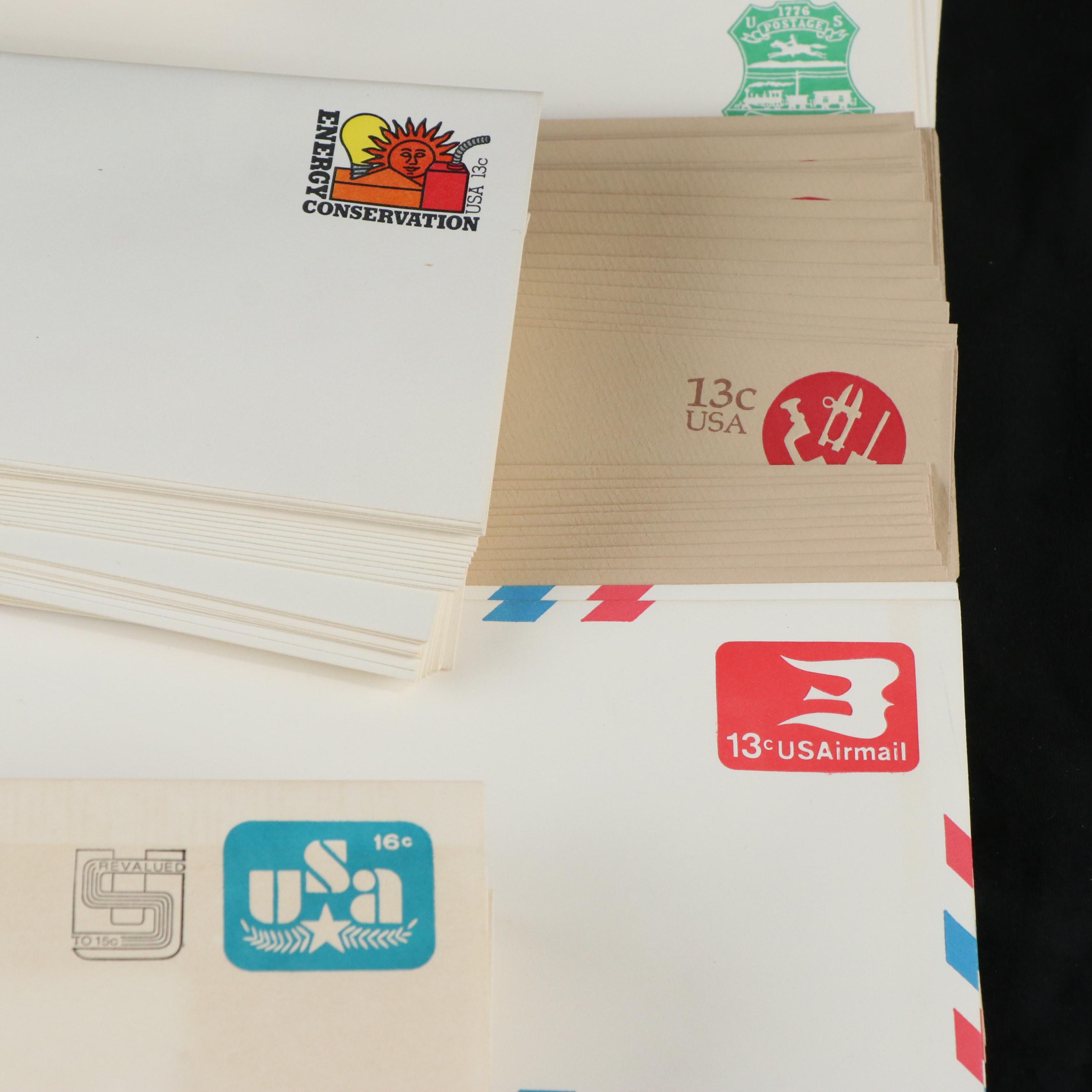 Large Group of Embossed Stamped Envelopes and Postcards