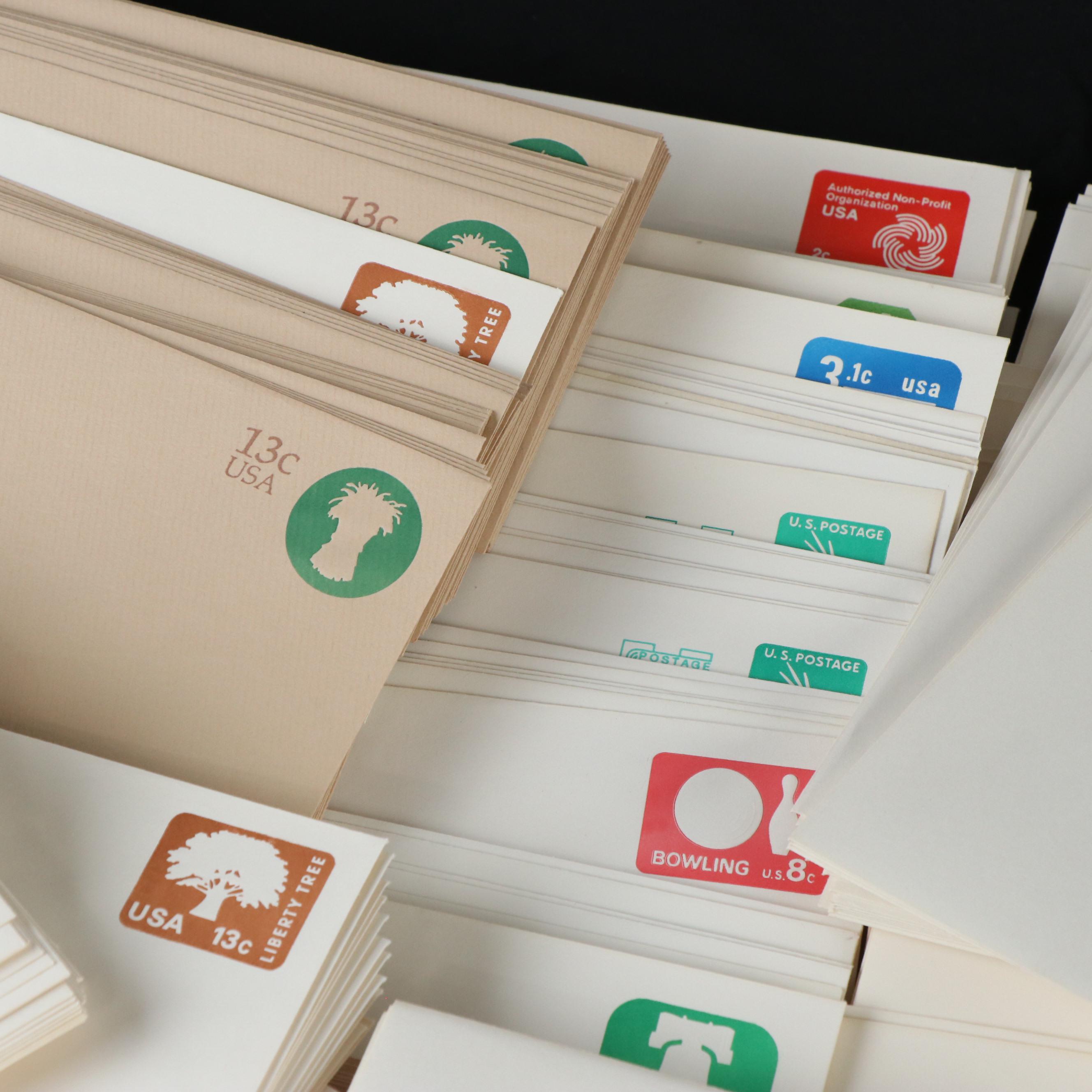 Large Group of Embossed Stamped Envelopes and Postcards