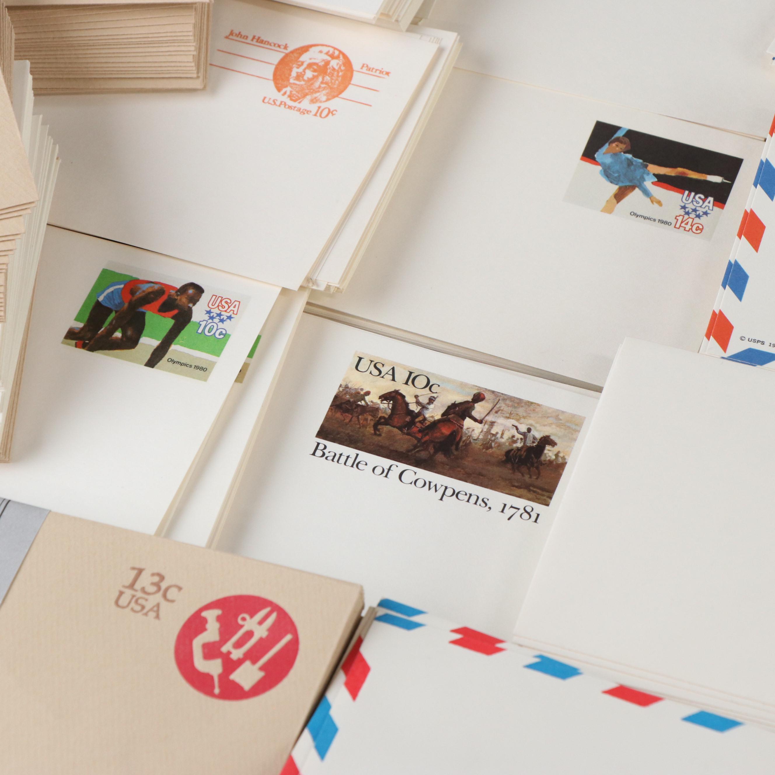 Large Group of Embossed Stamped Envelopes and Postcards