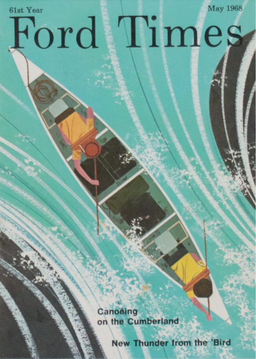 Charley Harper Illustrated "Ford Times" Framed Magazine Cover