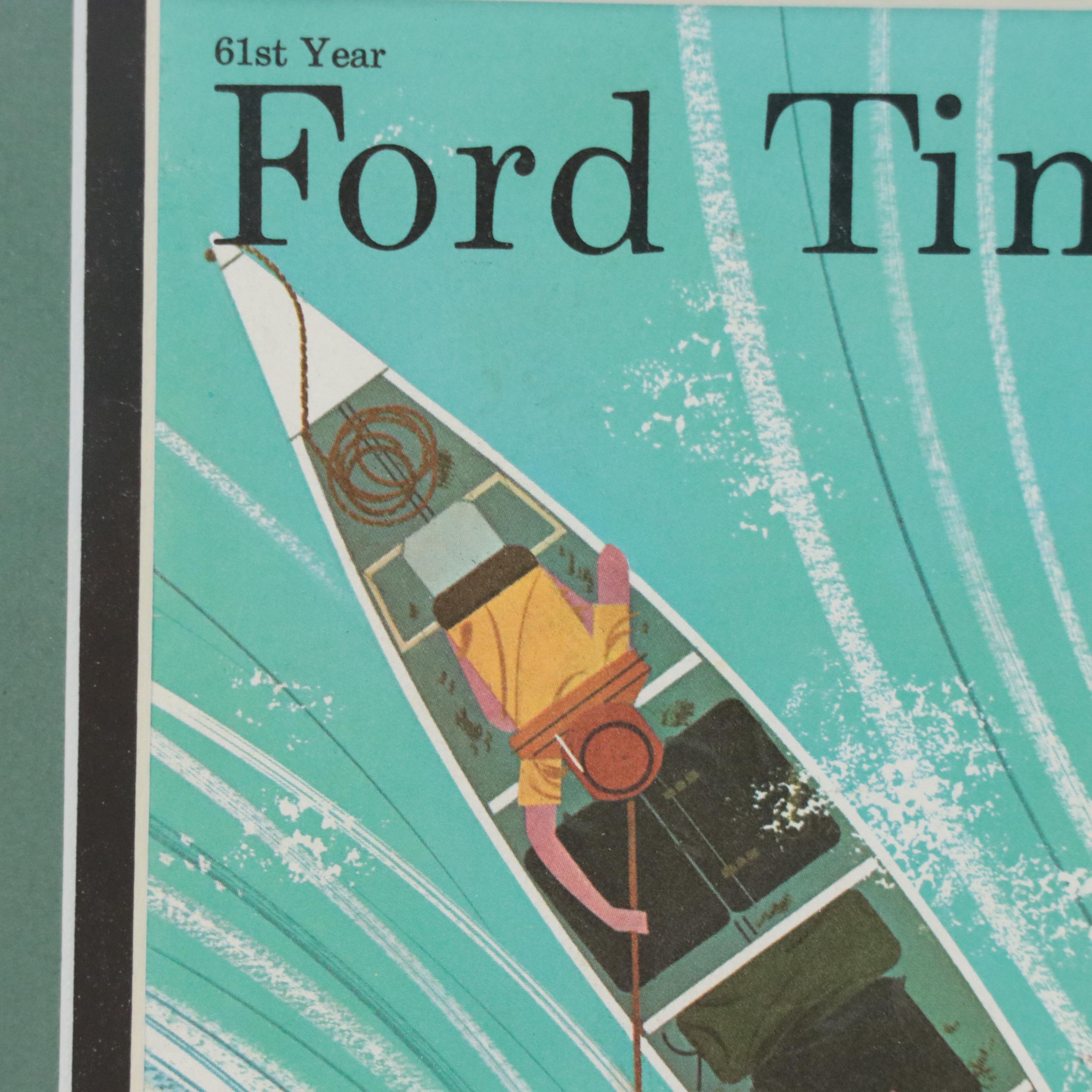Charley Harper Illustrated "Ford Times" Framed Magazine Cover