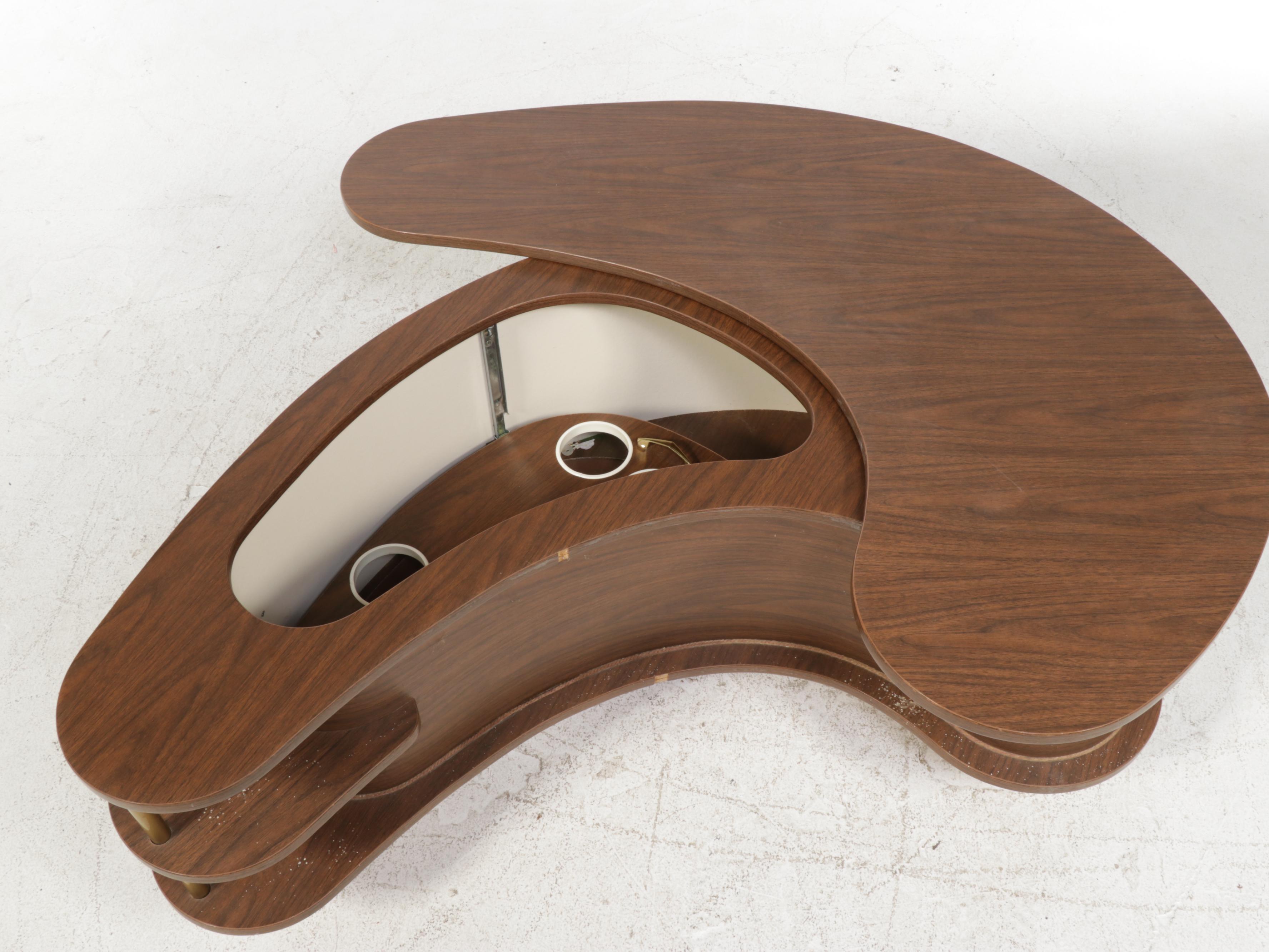 A. H. Stock Mid Century Modern Laminate Grand Server / Bar Table