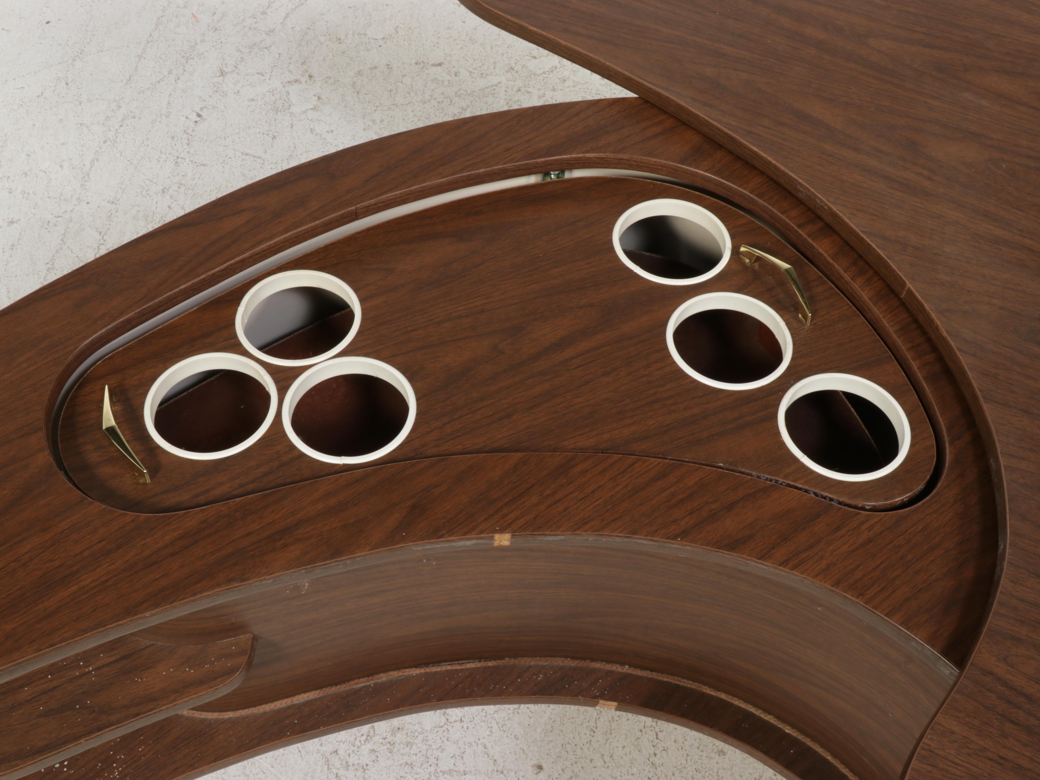 A. H. Stock Mid Century Modern Laminate Grand Server / Bar Table