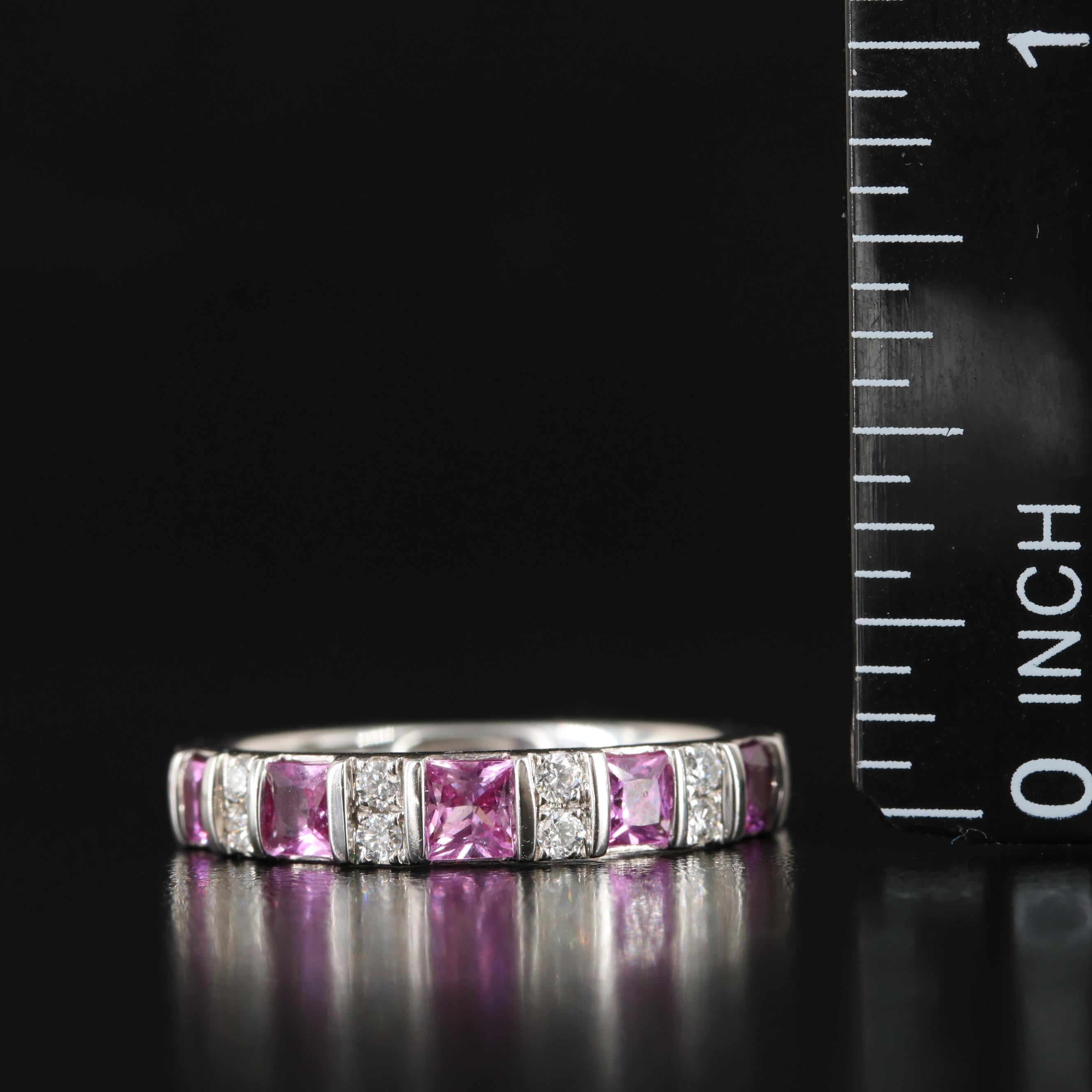 14K Pink Sapphire and Diamond Ring