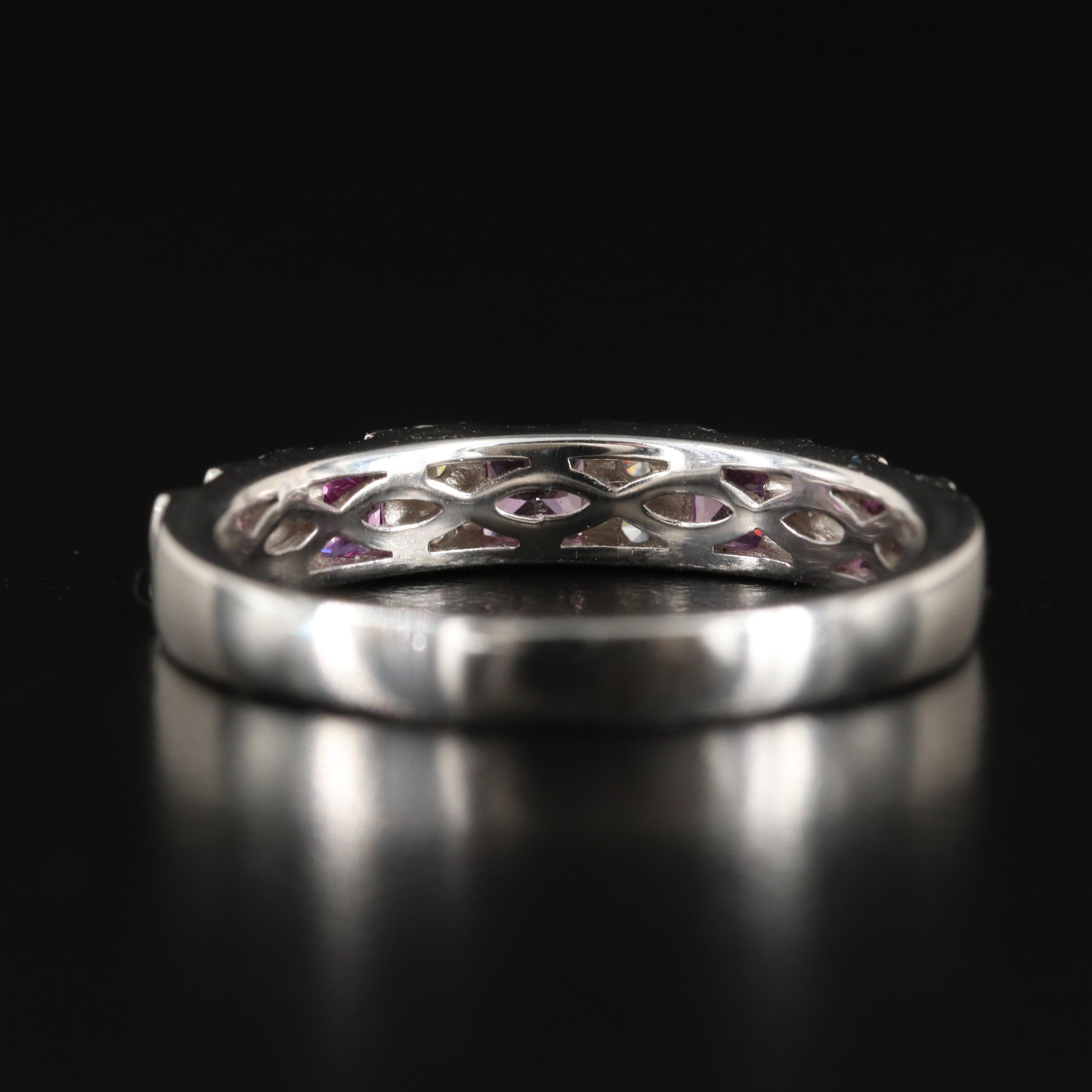 14K Pink Sapphire and Diamond Ring