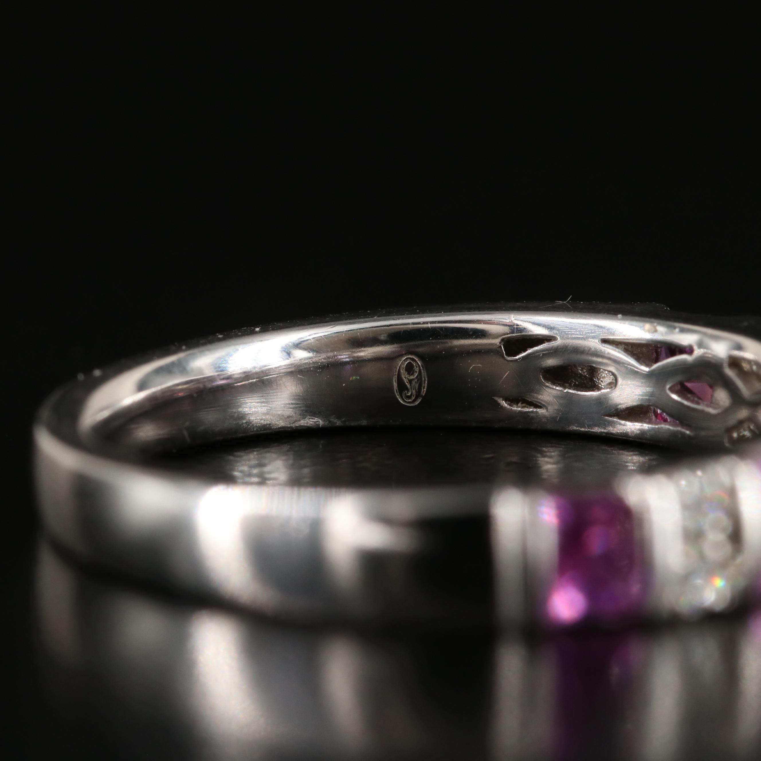 14K Pink Sapphire and Diamond Ring