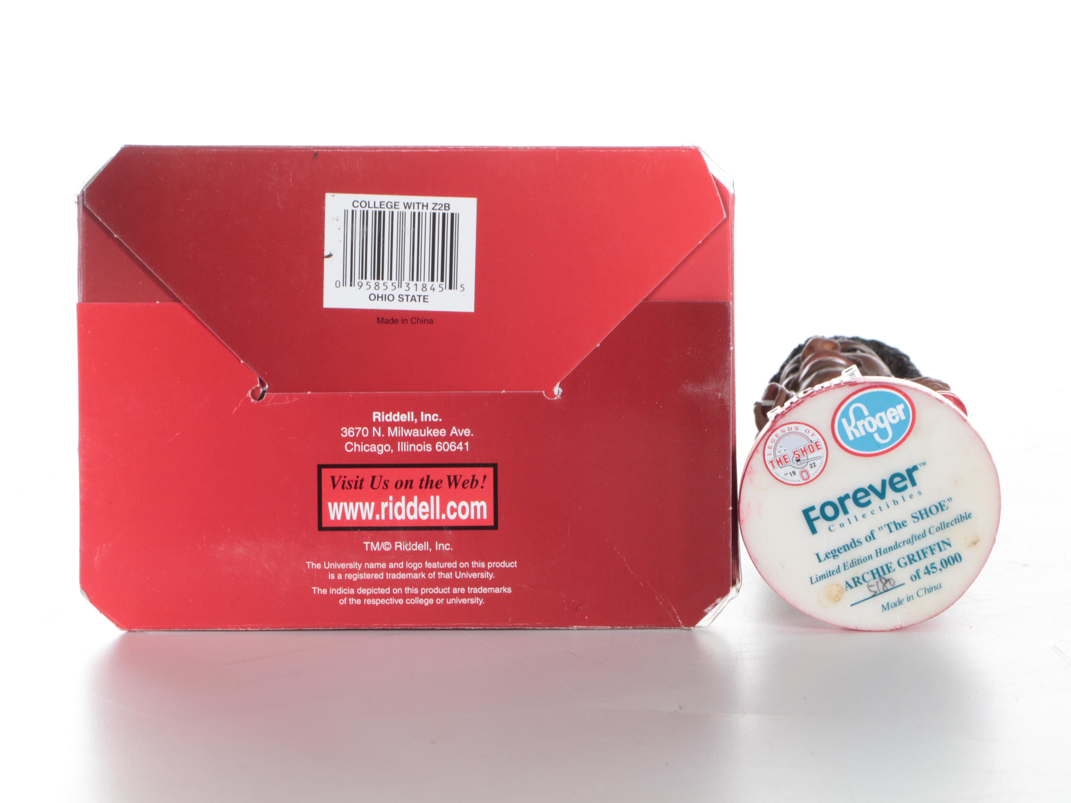 Archie Griffin Signed Ohio State Mini Helmet with "Game of the Century" Display