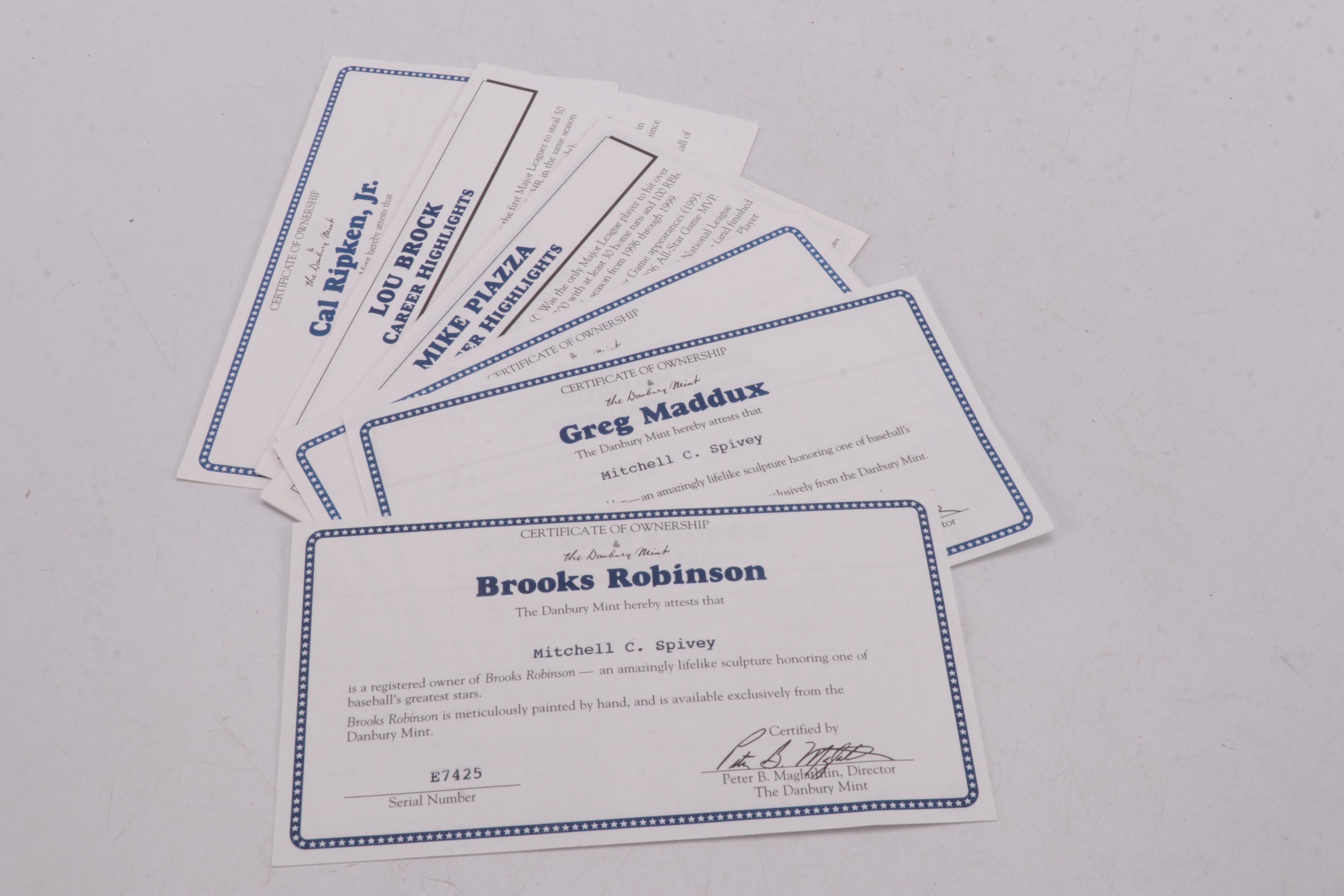 The Danbury Mint Baseball Figures Featuring Lou Brock, Derek Jeter and More