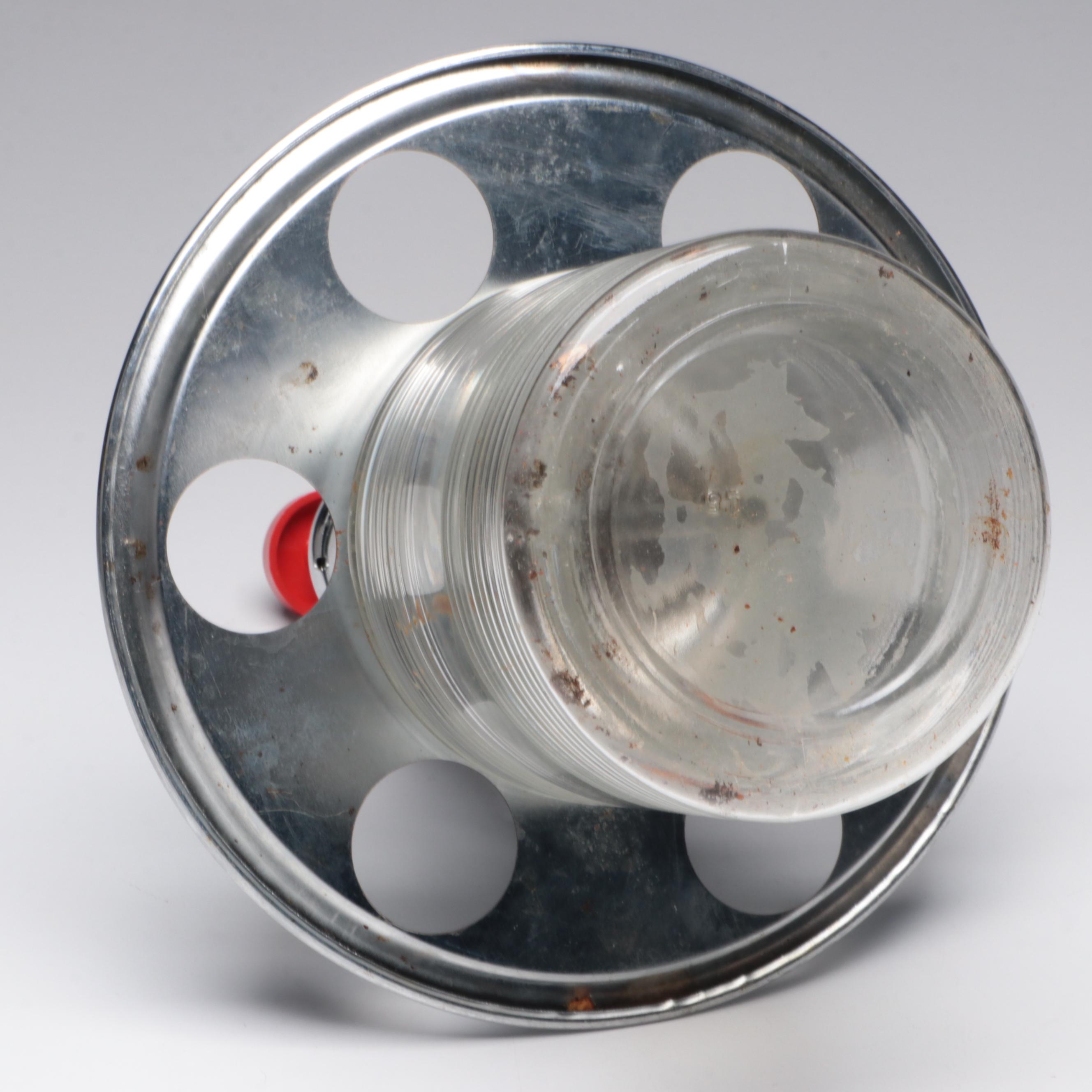 Mid Century Modern Pump Shot Dispenser with Other Barware