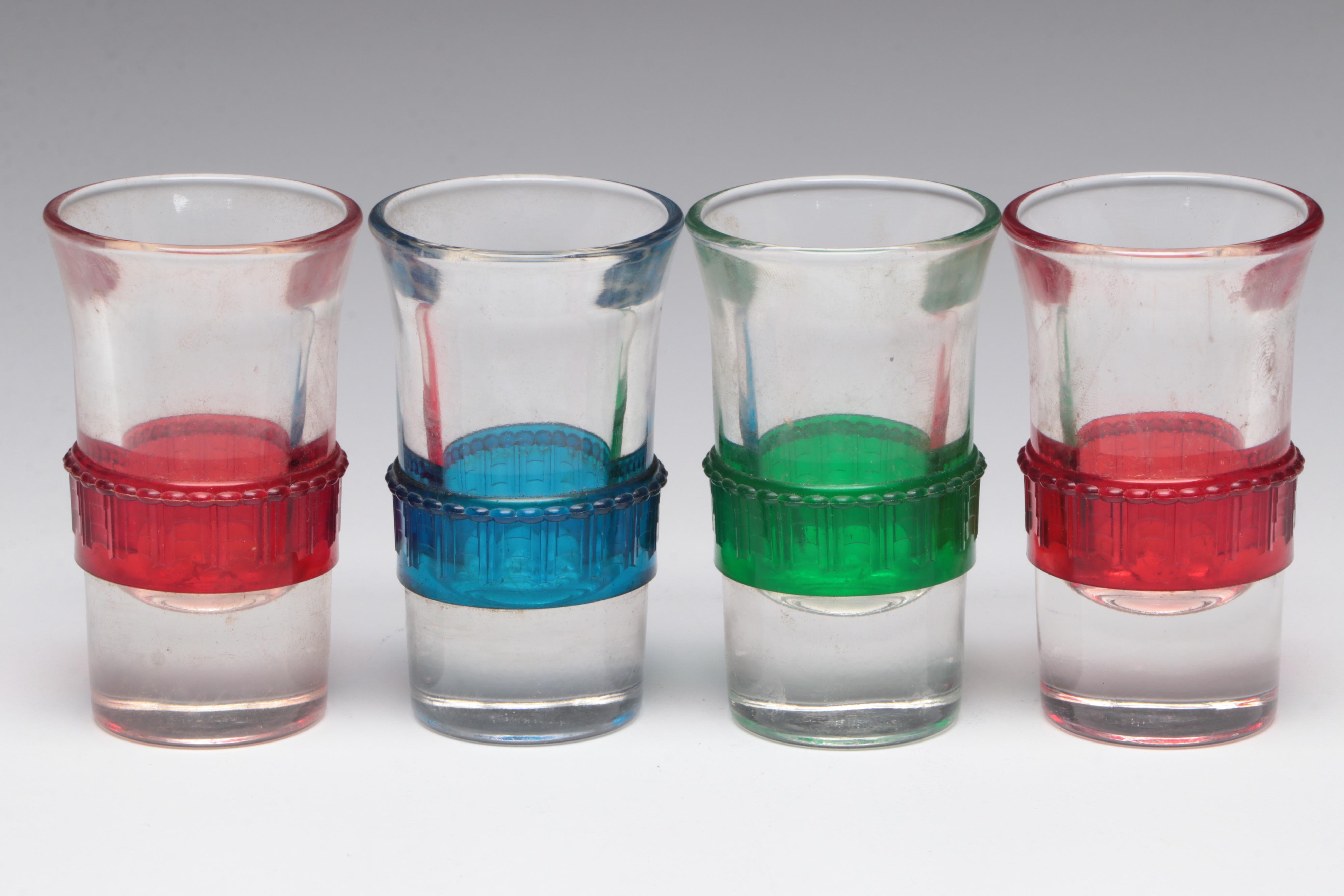 Mid Century Modern Pump Shot Dispenser with Other Barware