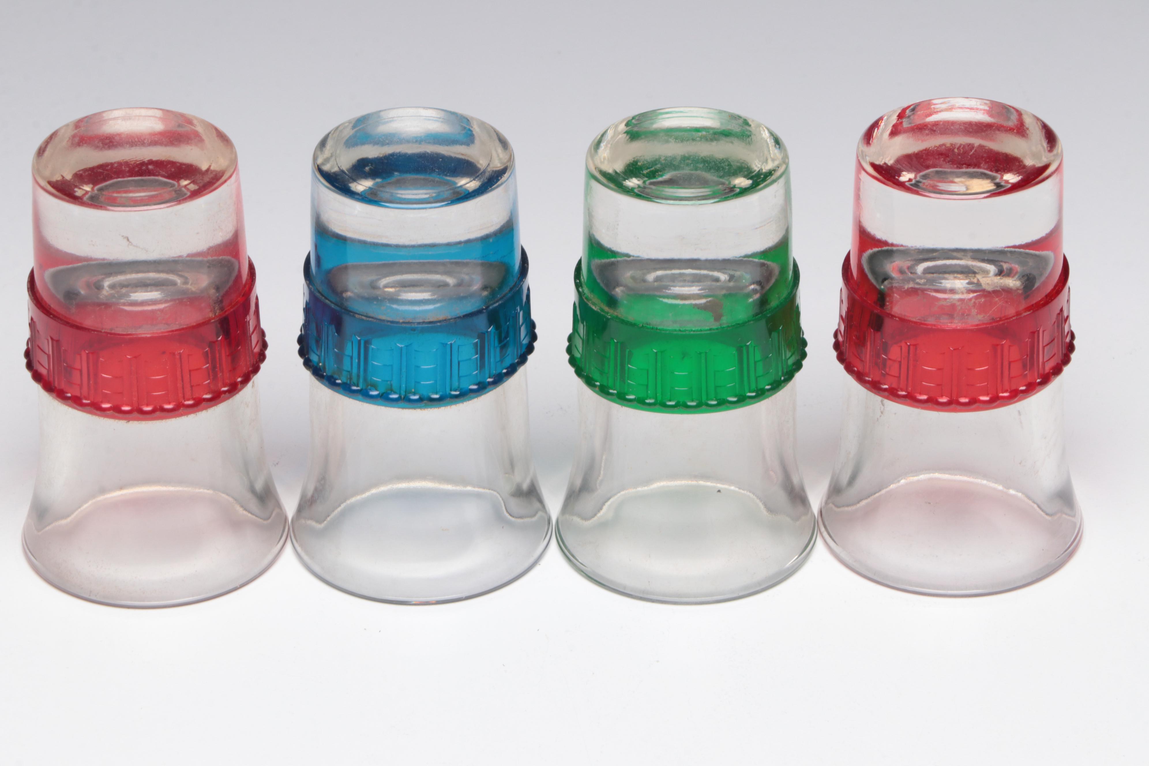 Mid Century Modern Pump Shot Dispenser with Other Barware