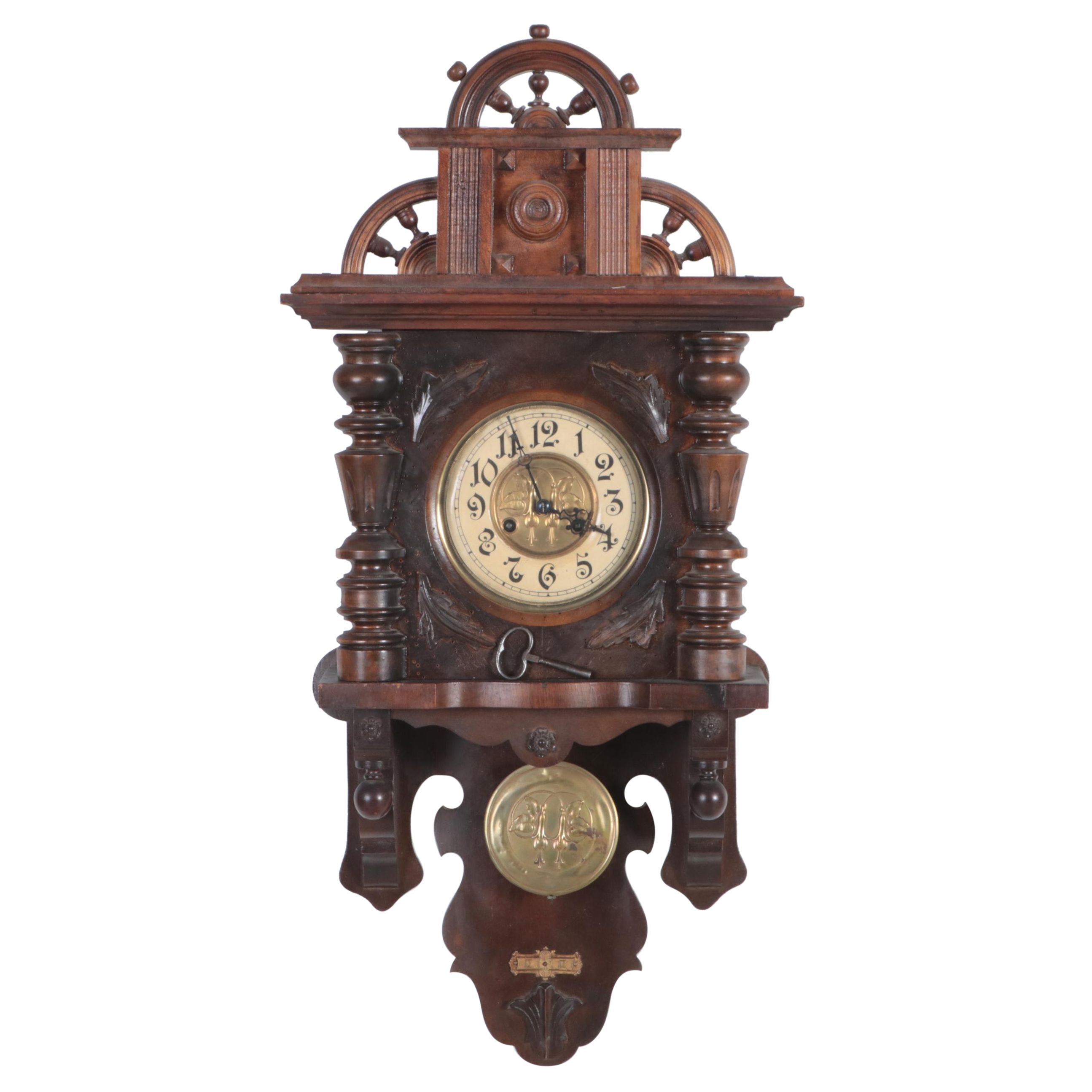 German Style Walnut Wall Clock