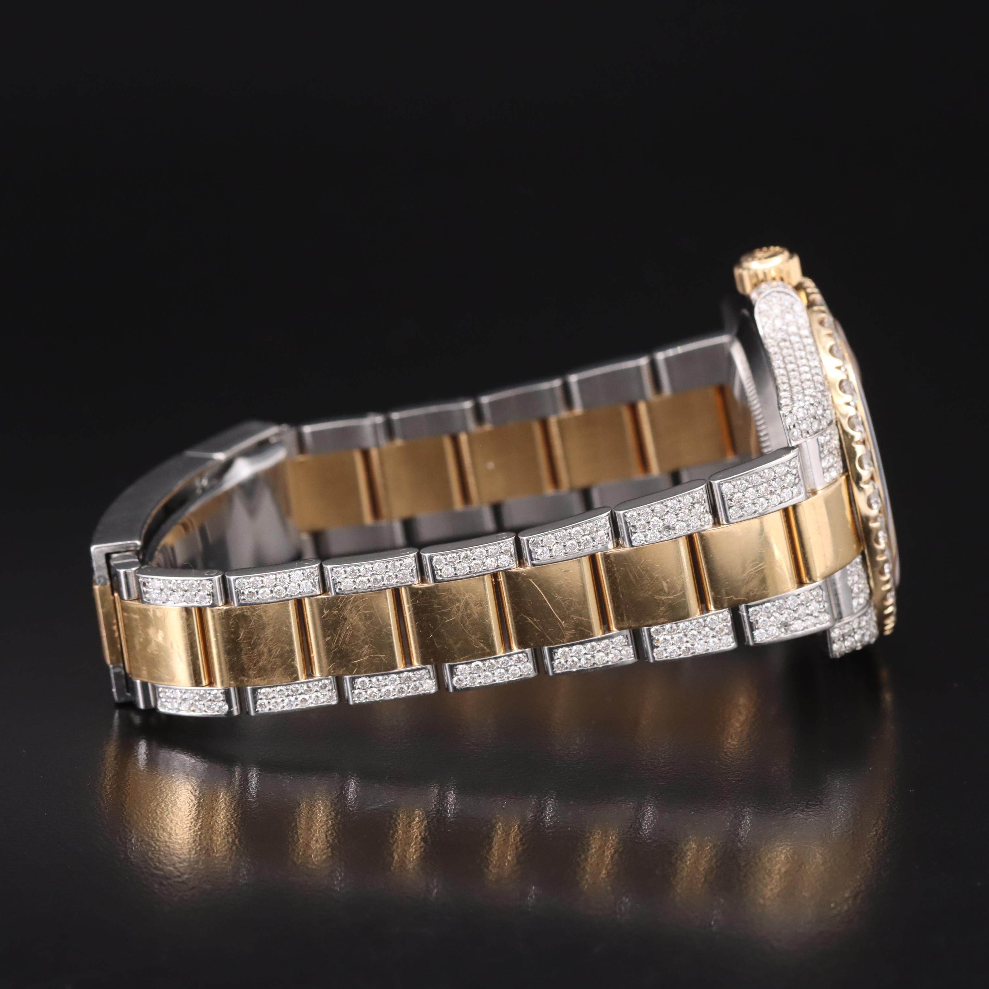 Rolex Submariner Date Custom 11.93 CTW Diamond Watch