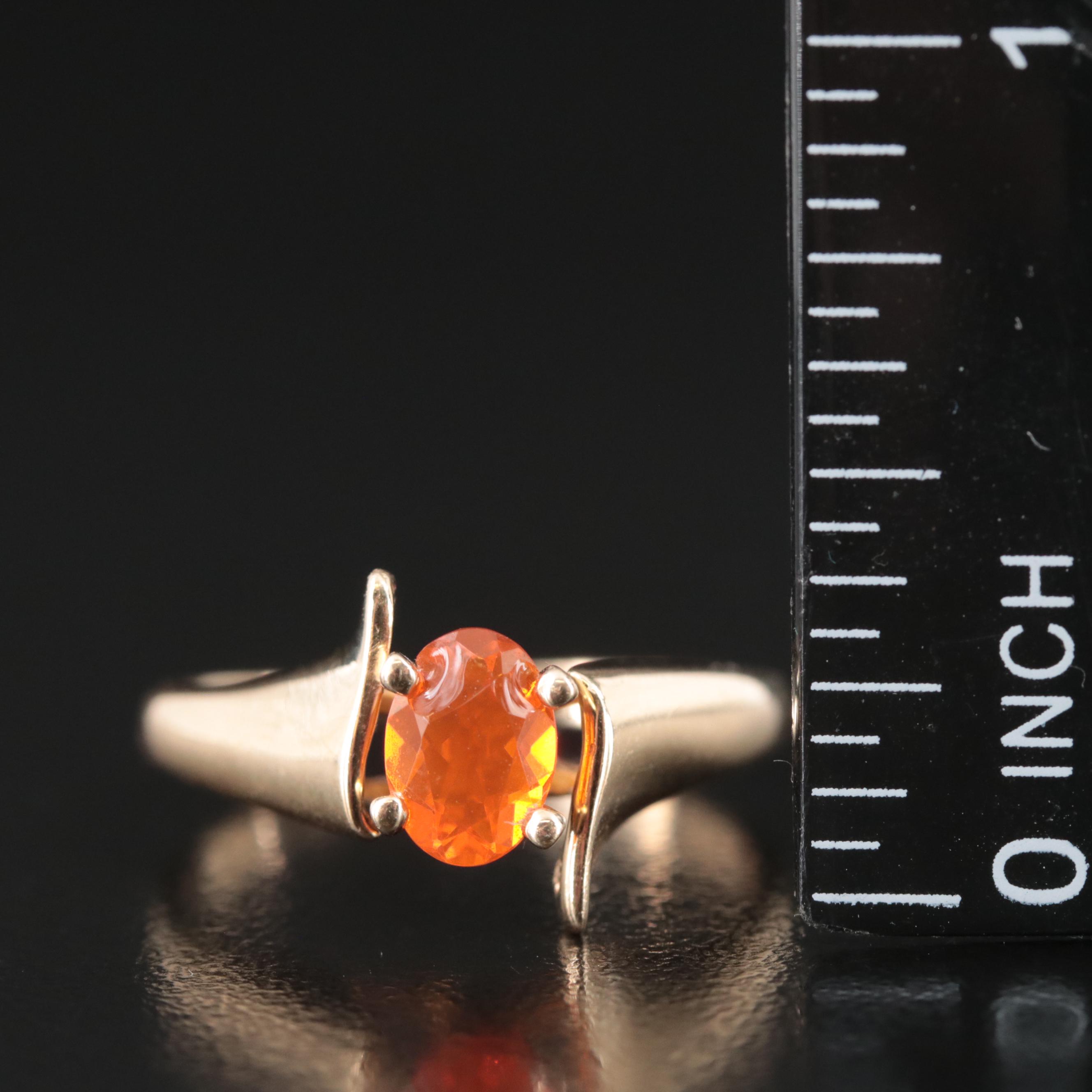 14K Fire Opal Ring