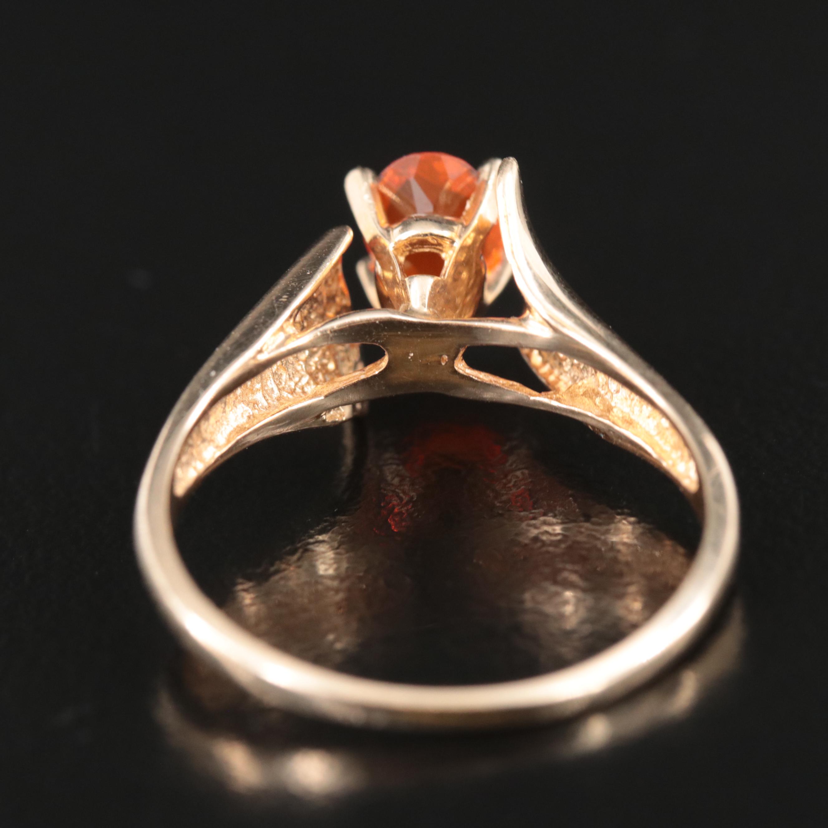 14K Fire Opal Ring