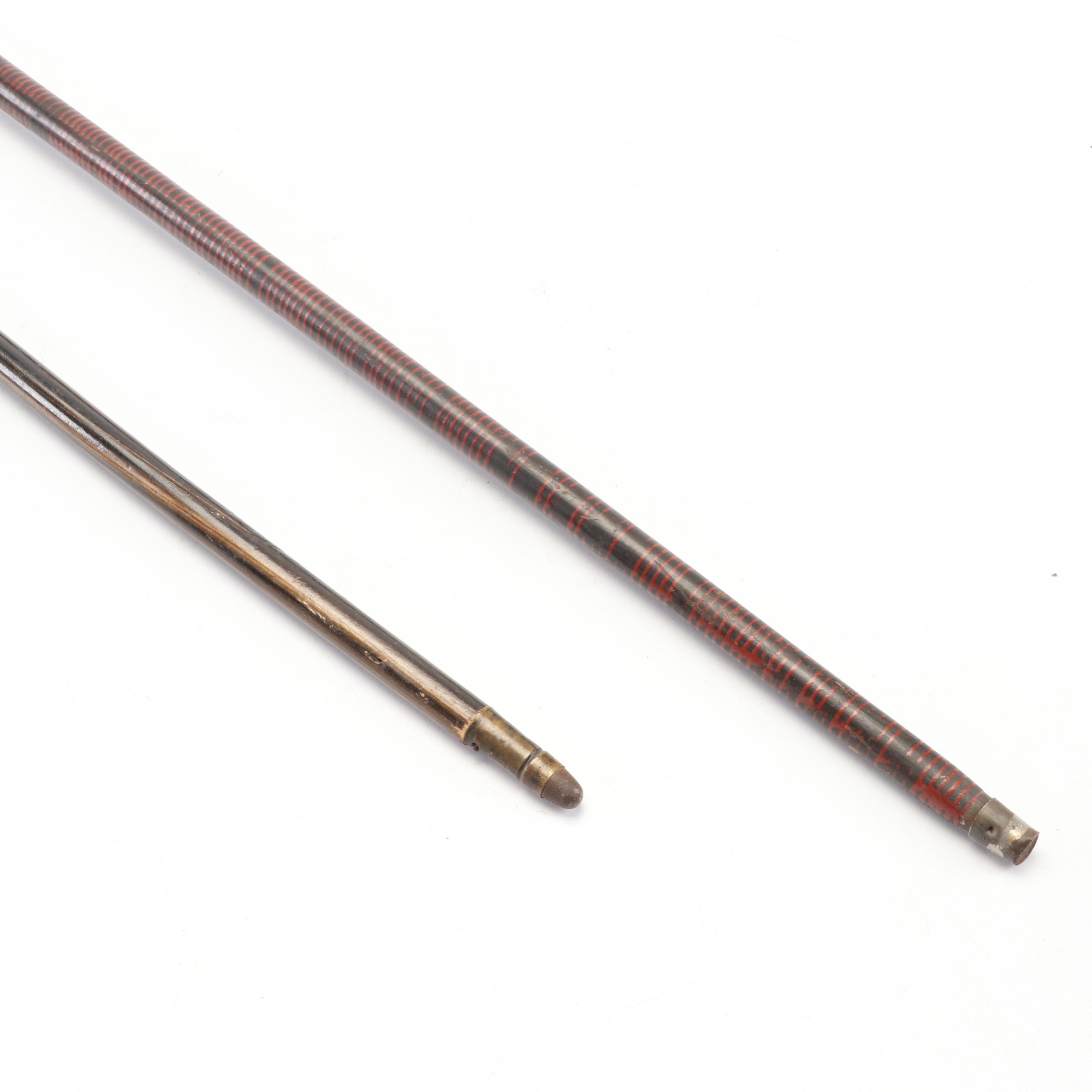 Stacked Leather Disc Cane, Cane with Steer Horn Handle, 1895 Journal and More