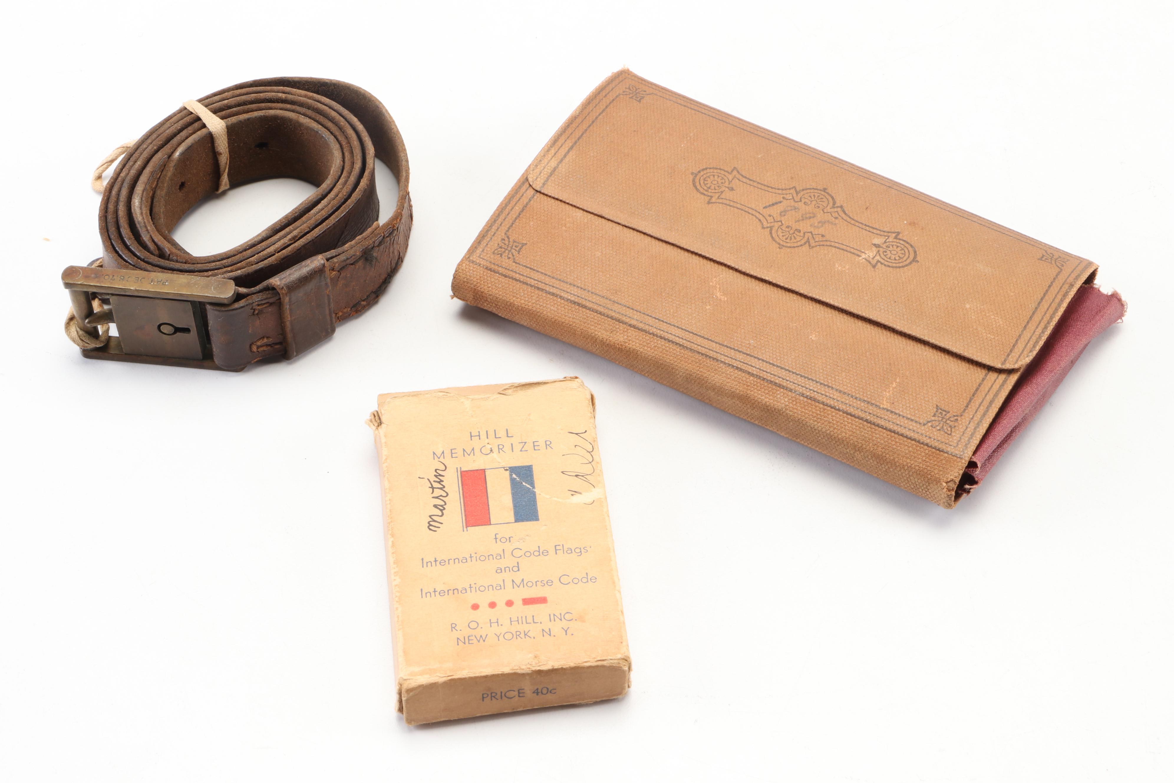 Stacked Leather Disc Cane, Cane with Steer Horn Handle, 1895 Journal and More