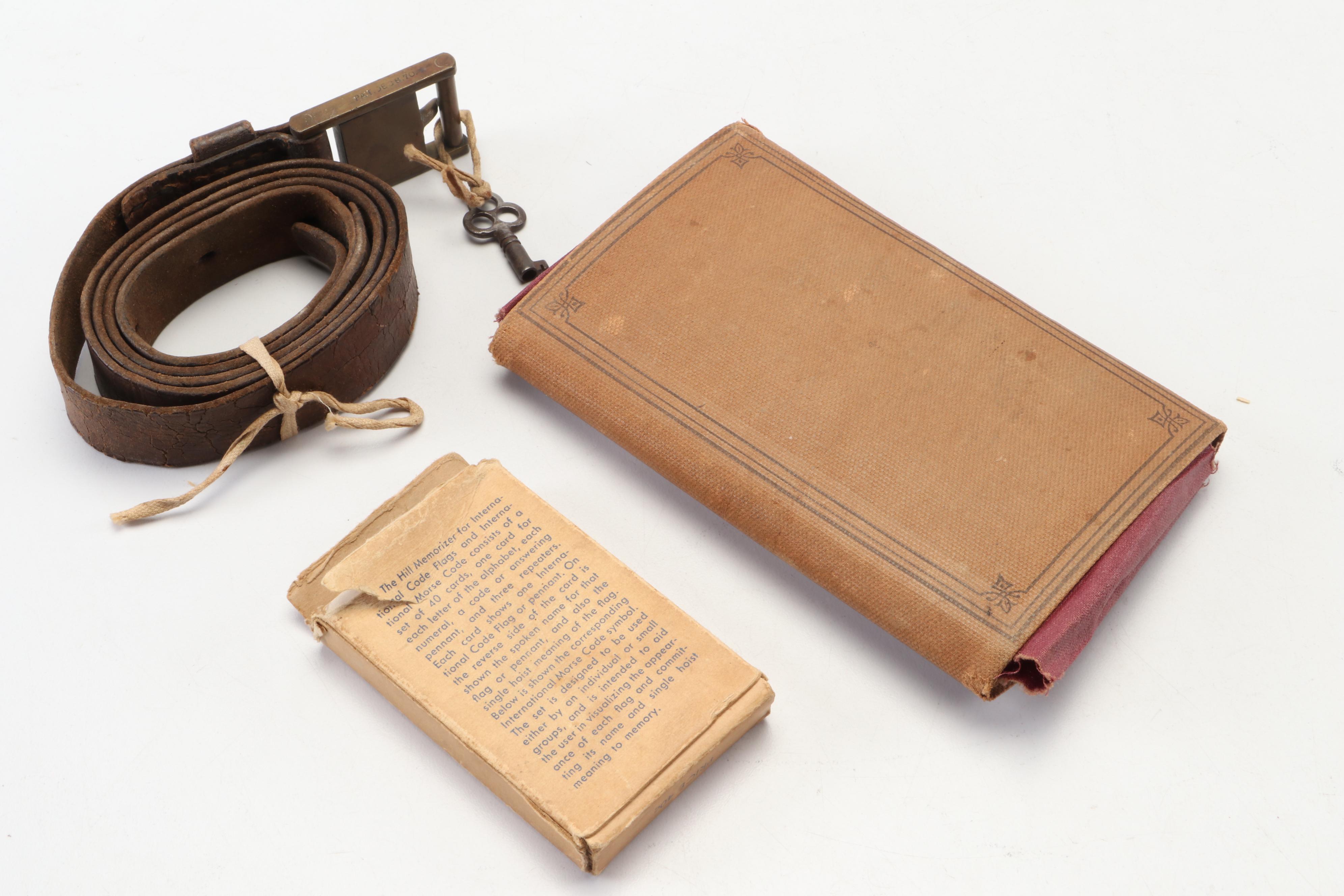 Stacked Leather Disc Cane, Cane with Steer Horn Handle, 1895 Journal and More