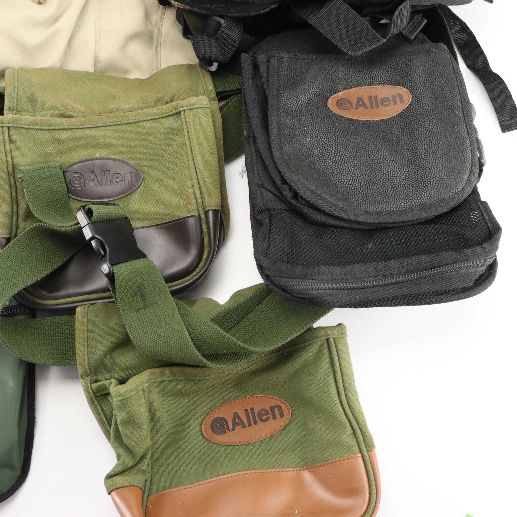 Assorted Vests, Ammo Slings, Crossbody Satchels and Backpacks Featuring