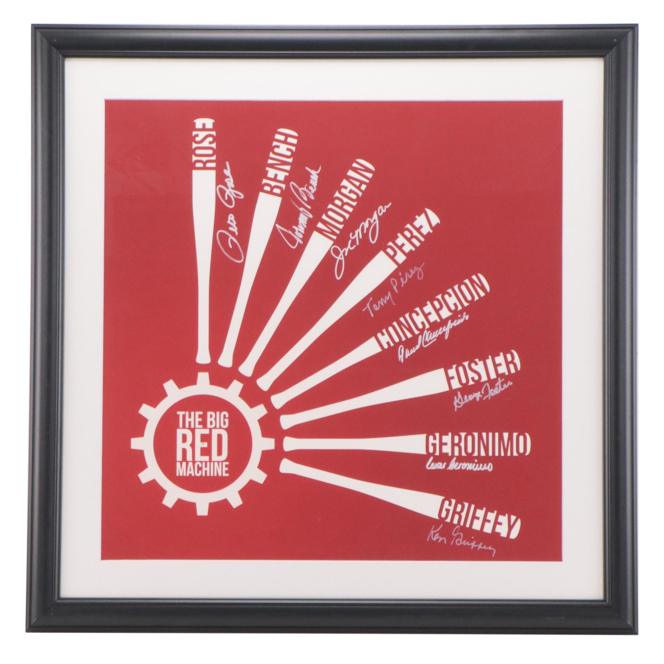Joe Morgan, Tony Pérez, Pete Rose, and More Signed "The Big Red Machine" Display
