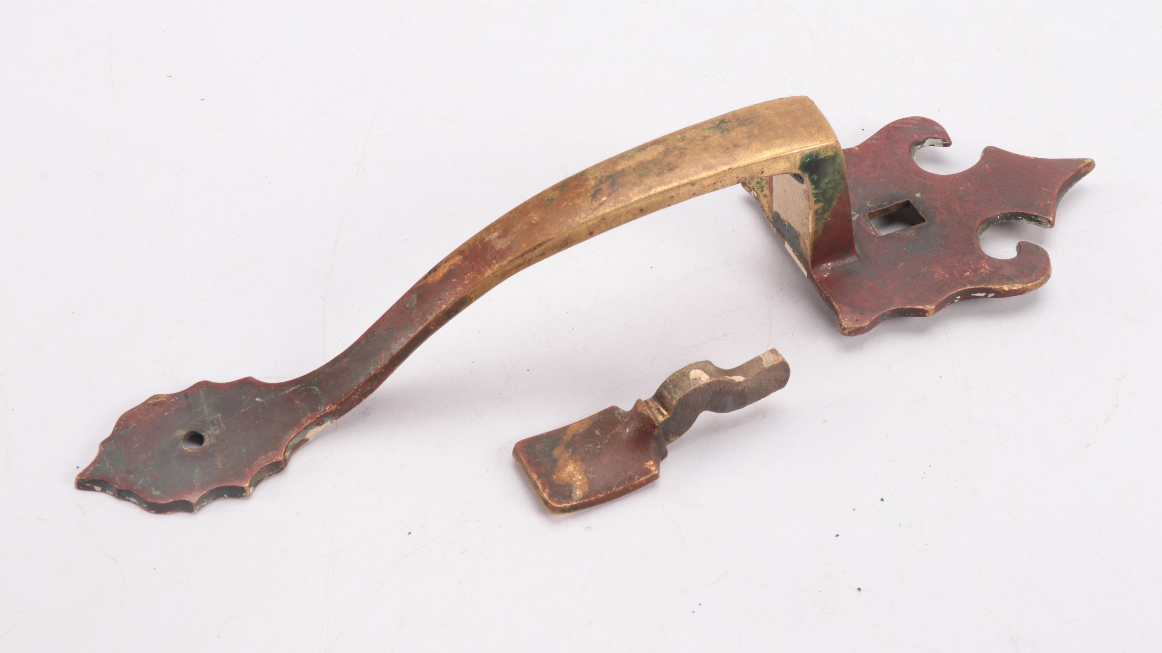 Brass Trolley Clapper Bell with Victorian Door Knockers