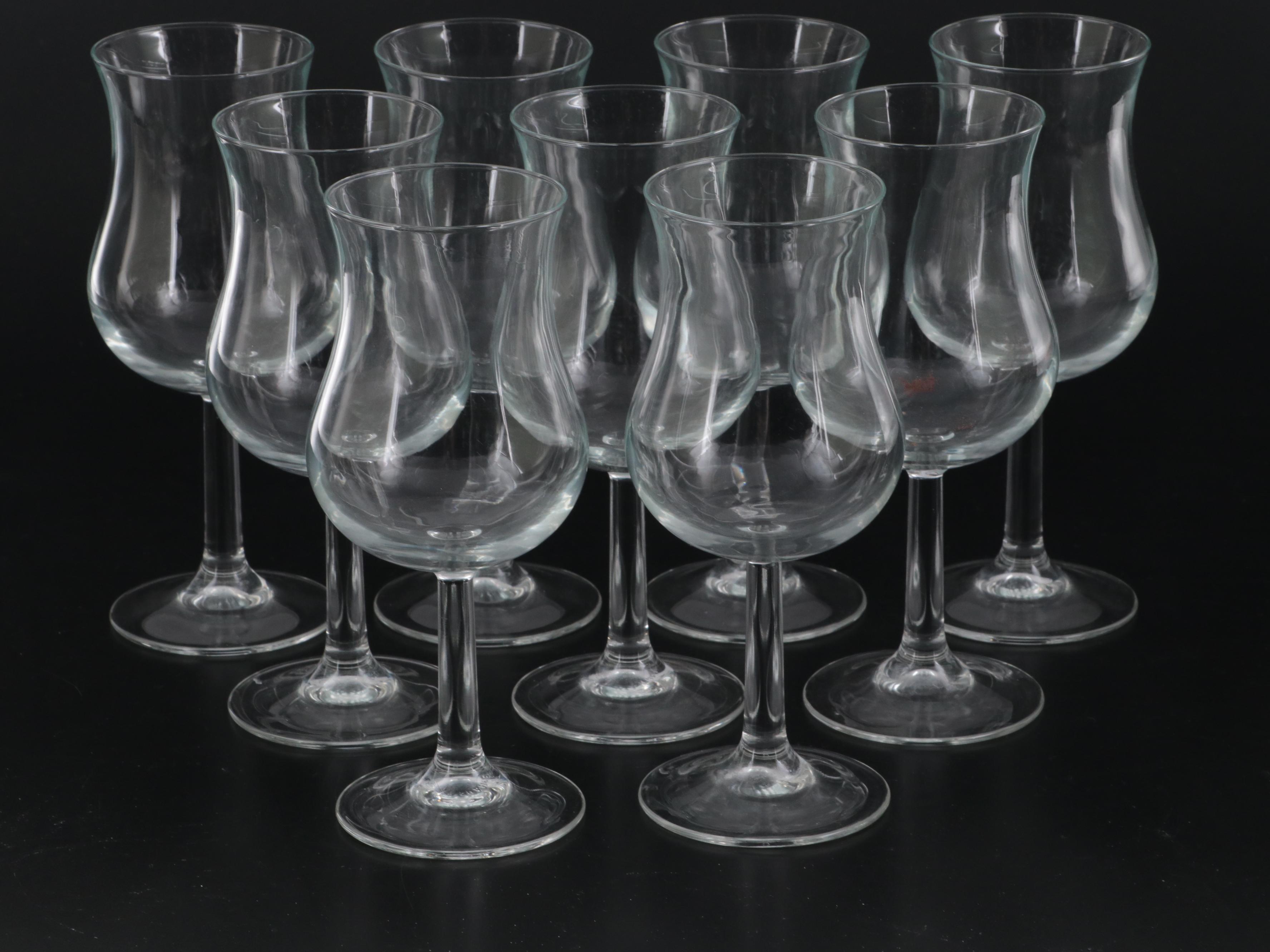 French Wine Glasses with Vintage Cocktail Accessories