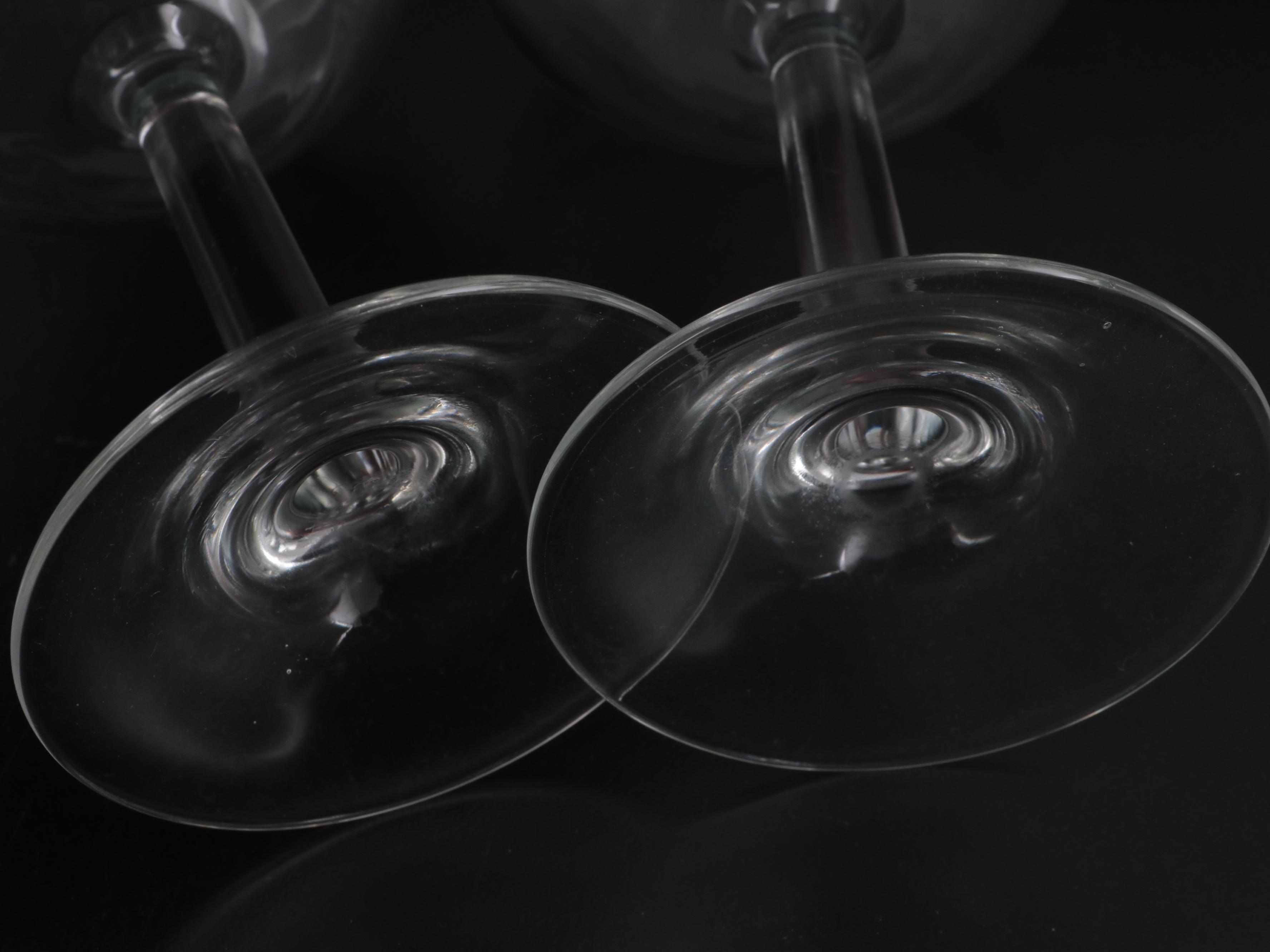 French Wine Glasses with Vintage Cocktail Accessories