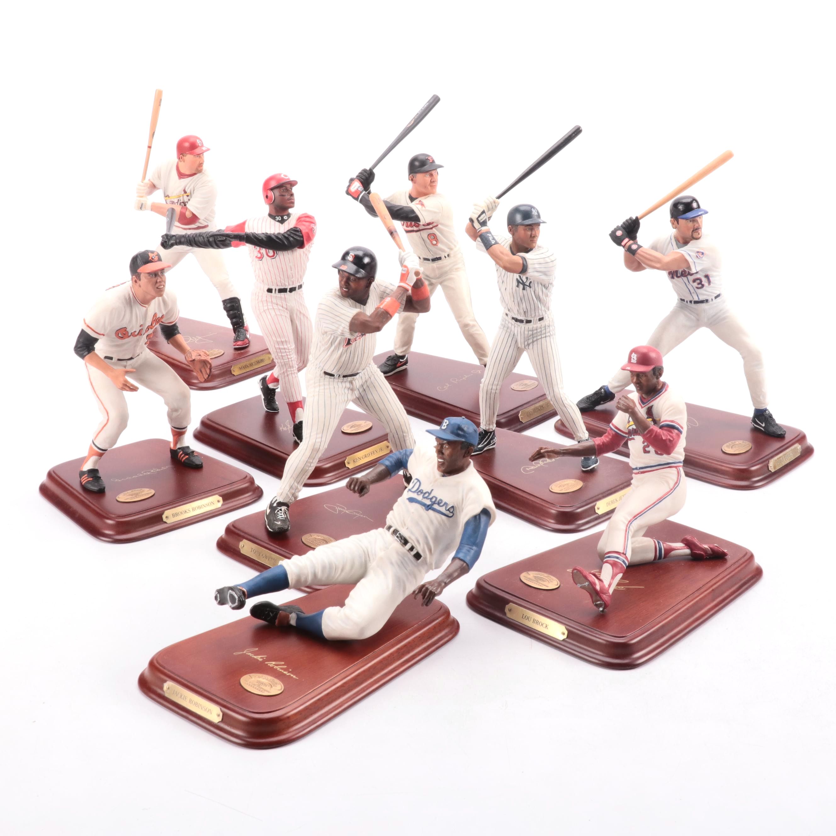 The Danbury Mint Baseball Figures Featuring Lou Brock, Derek Jeter and More