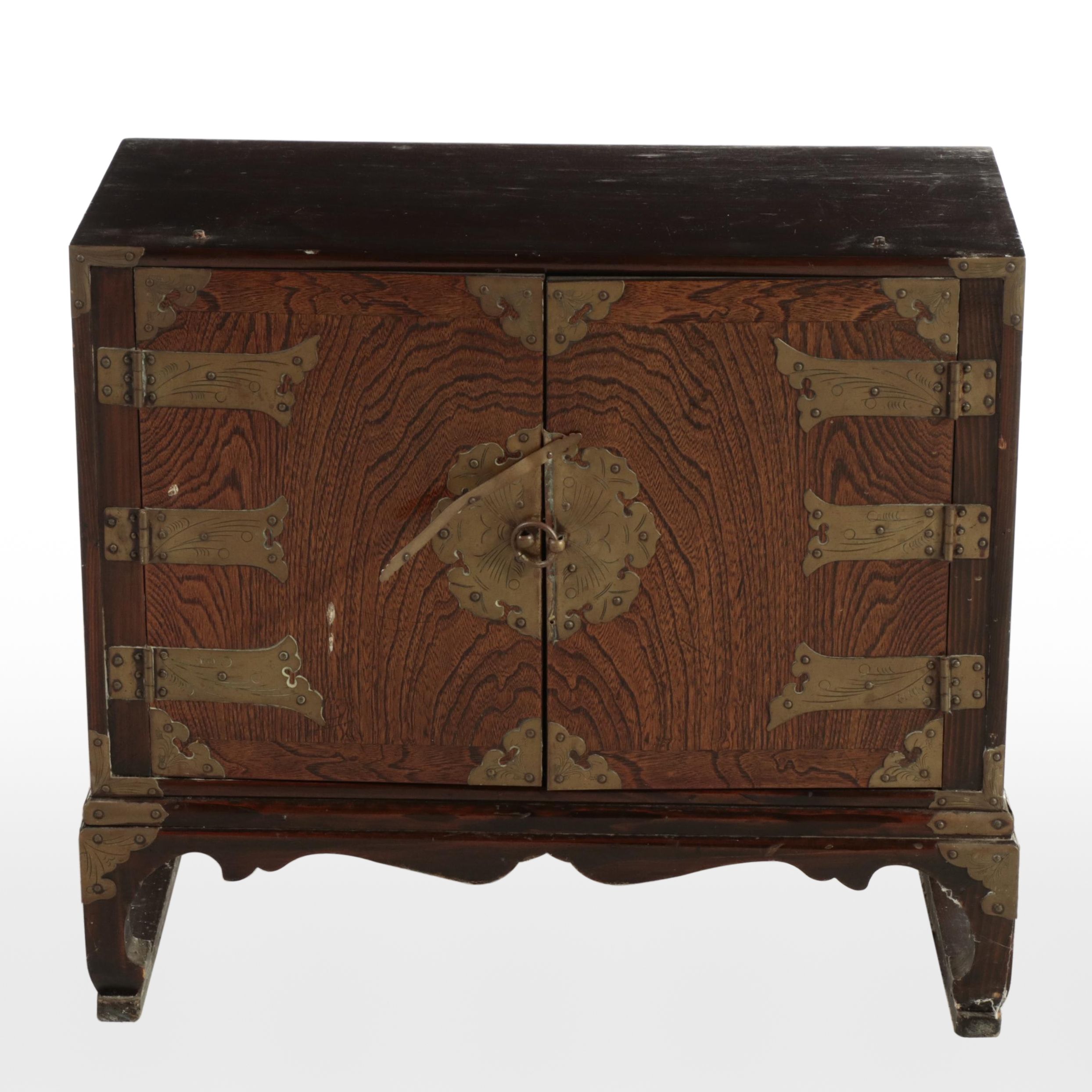 Chinese Elm and Fir Brass-Mounted Cabinet