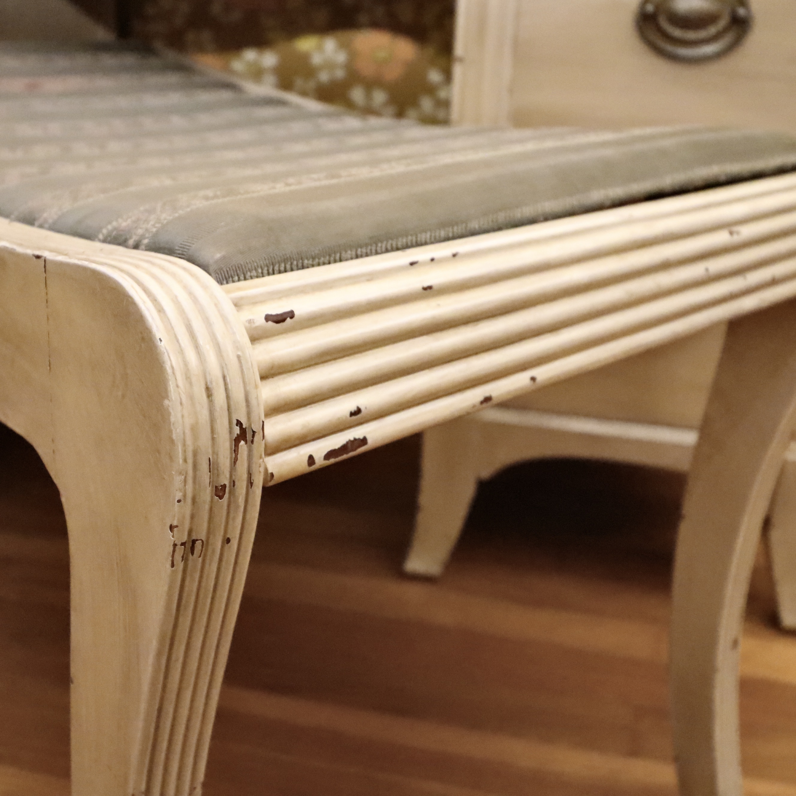 Thomasville Huntley Furniture Painted Full Bed, Vanity and Nightstand