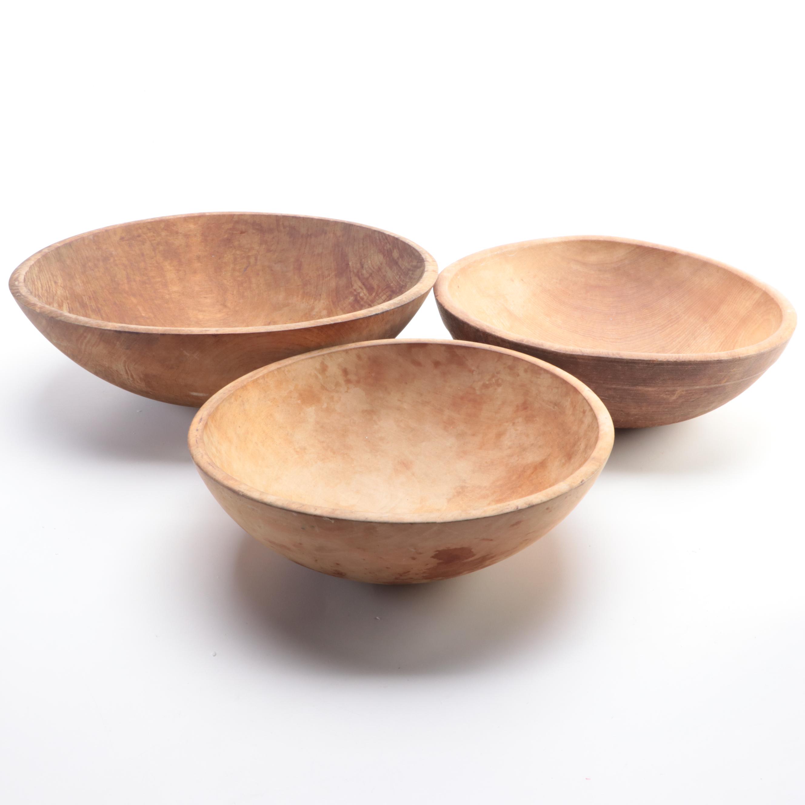 Carved Primitive Wooden Bowls EBTH