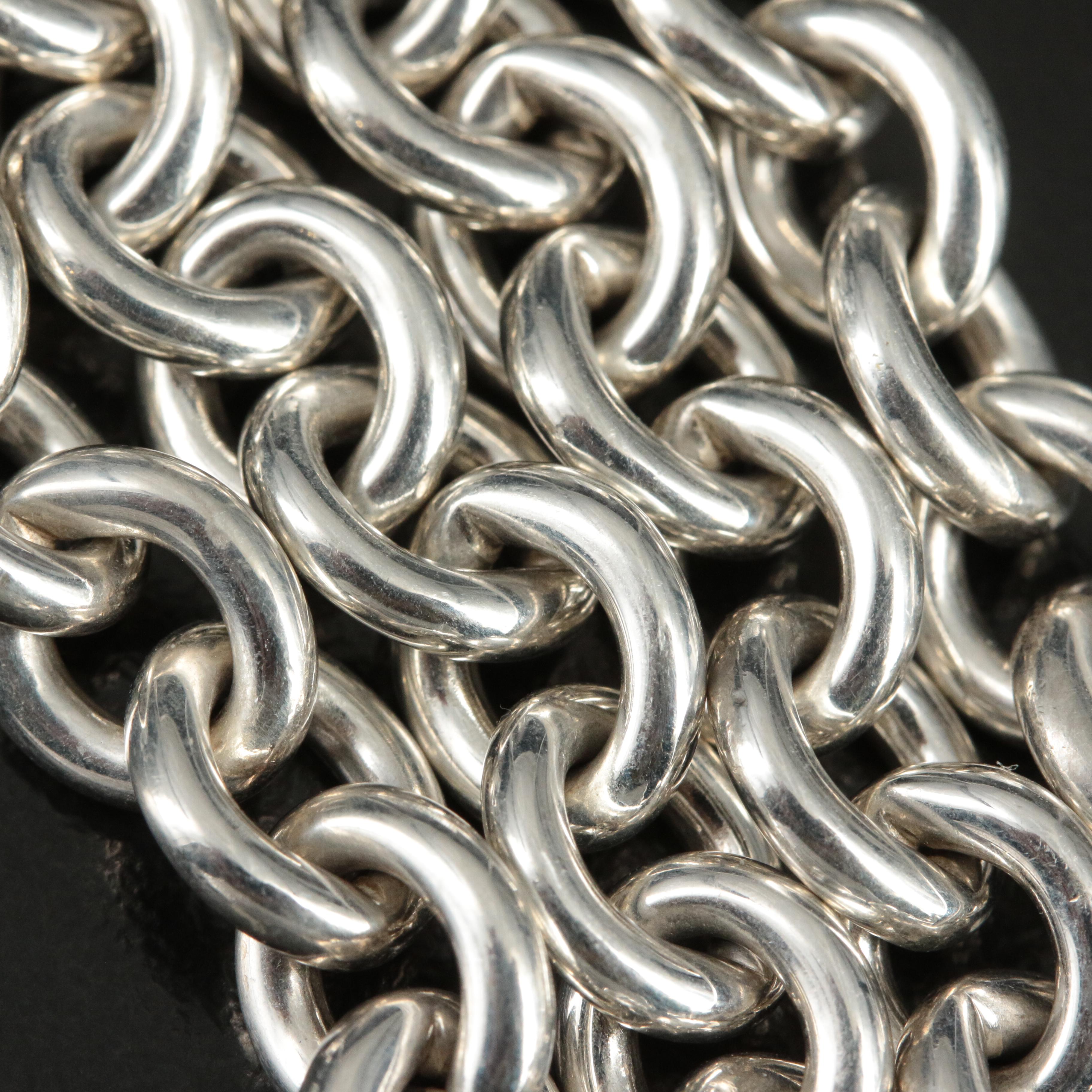 Tiffany & Co. "Return to Tiffany" Sterling Oval Tag Necklace