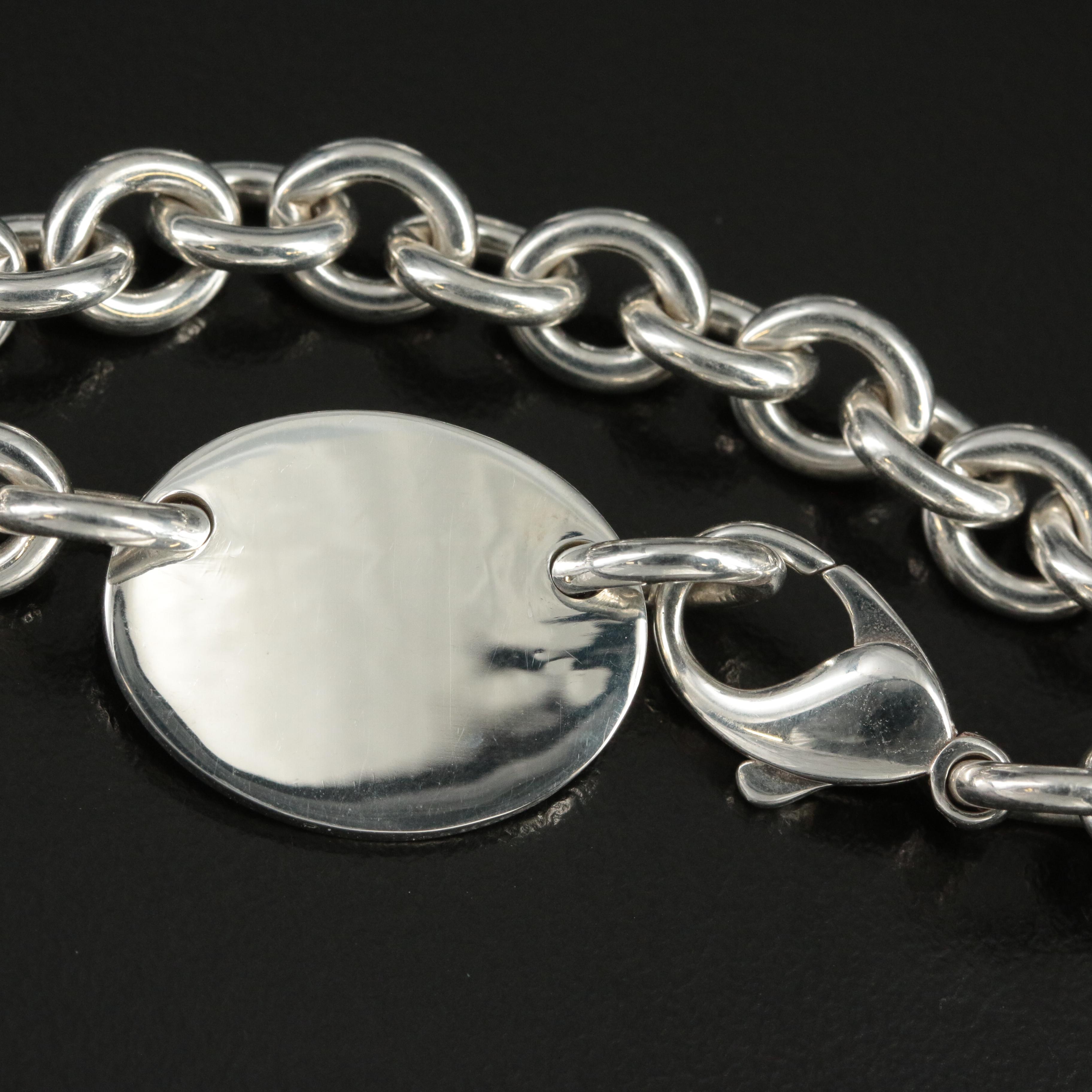 Tiffany & Co. "Return to Tiffany" Sterling Oval Tag Necklace