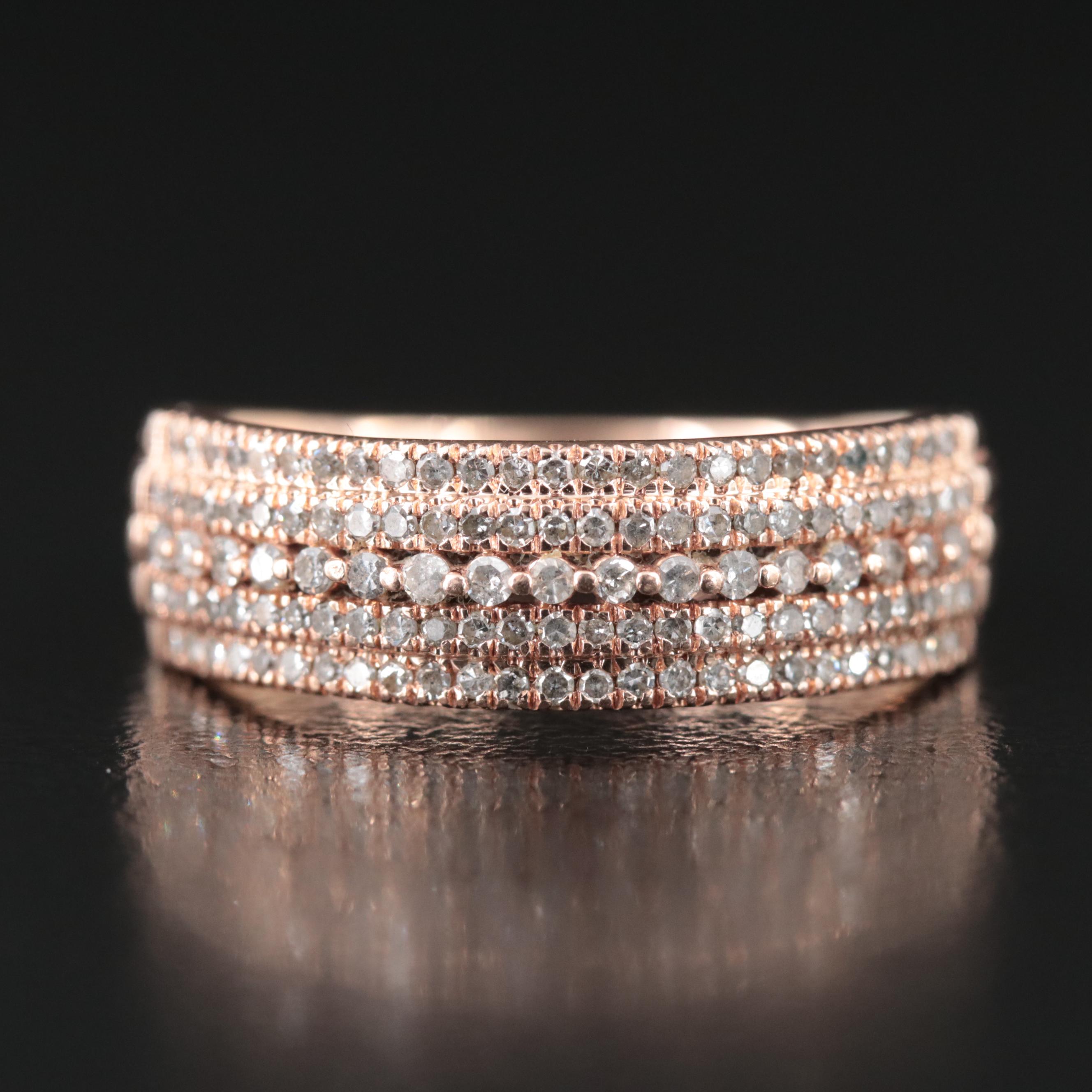 10K Rose Gold 0.50 CTW Diamond Ring