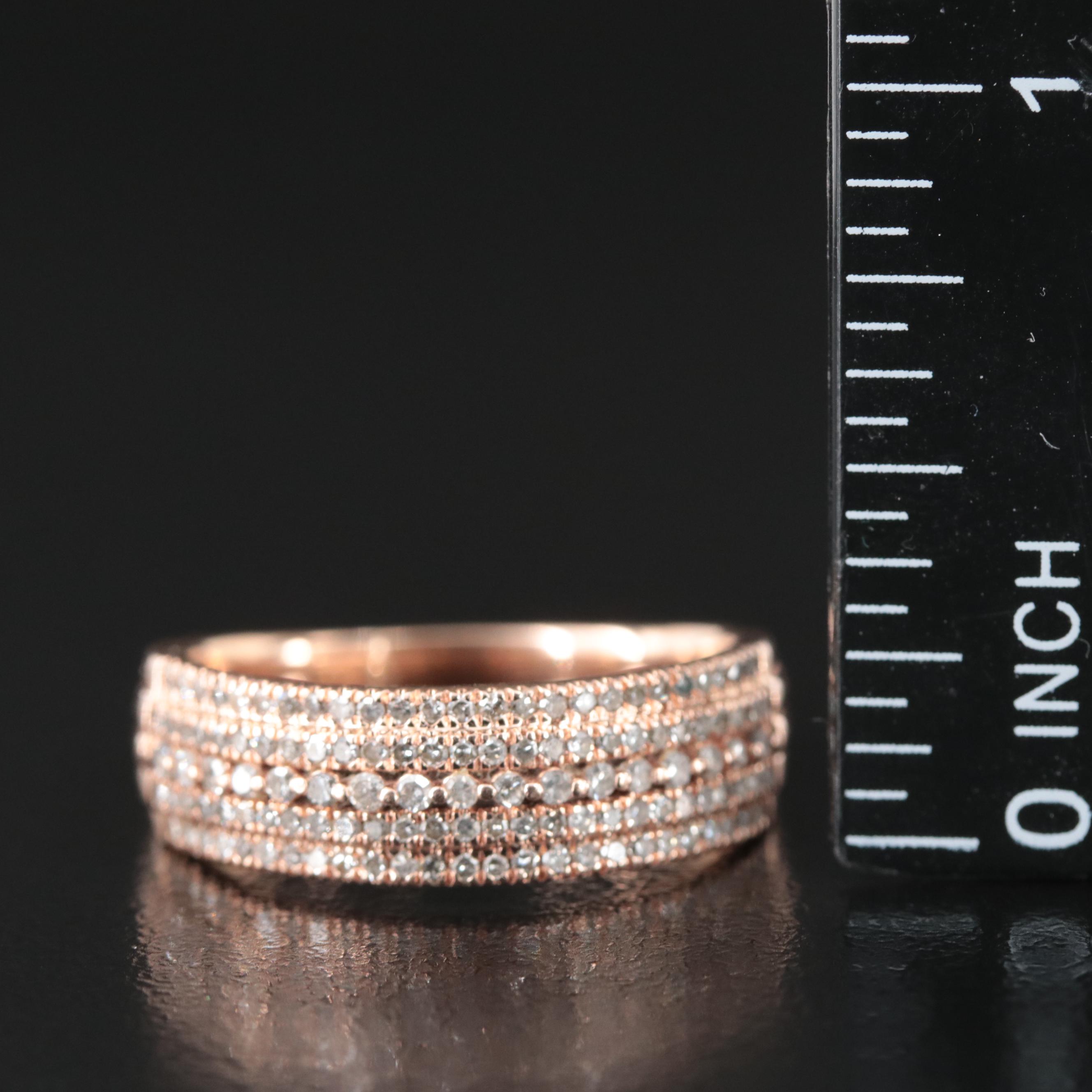 10K Rose Gold 0.50 CTW Diamond Ring