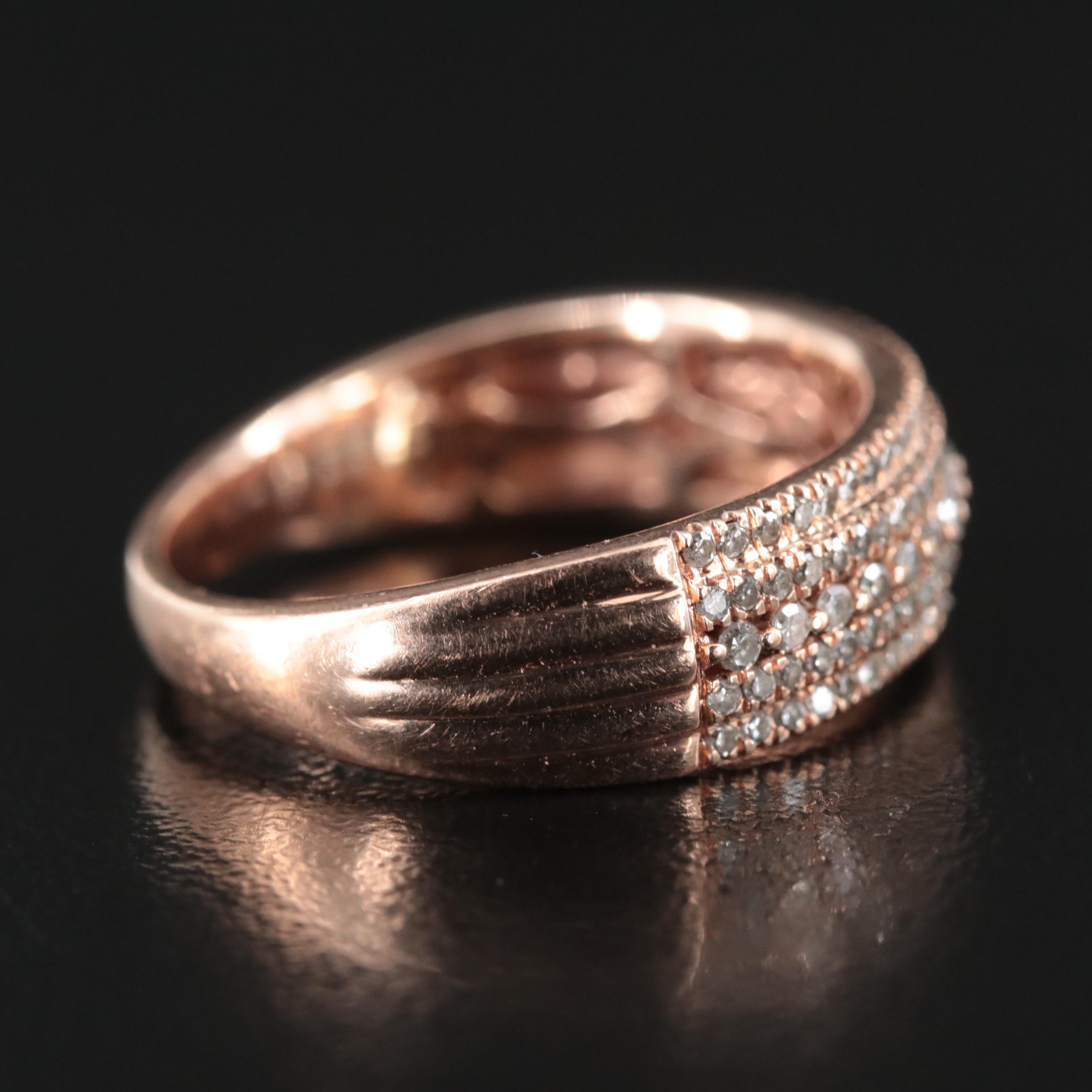 10K Rose Gold 0.50 CTW Diamond Ring
