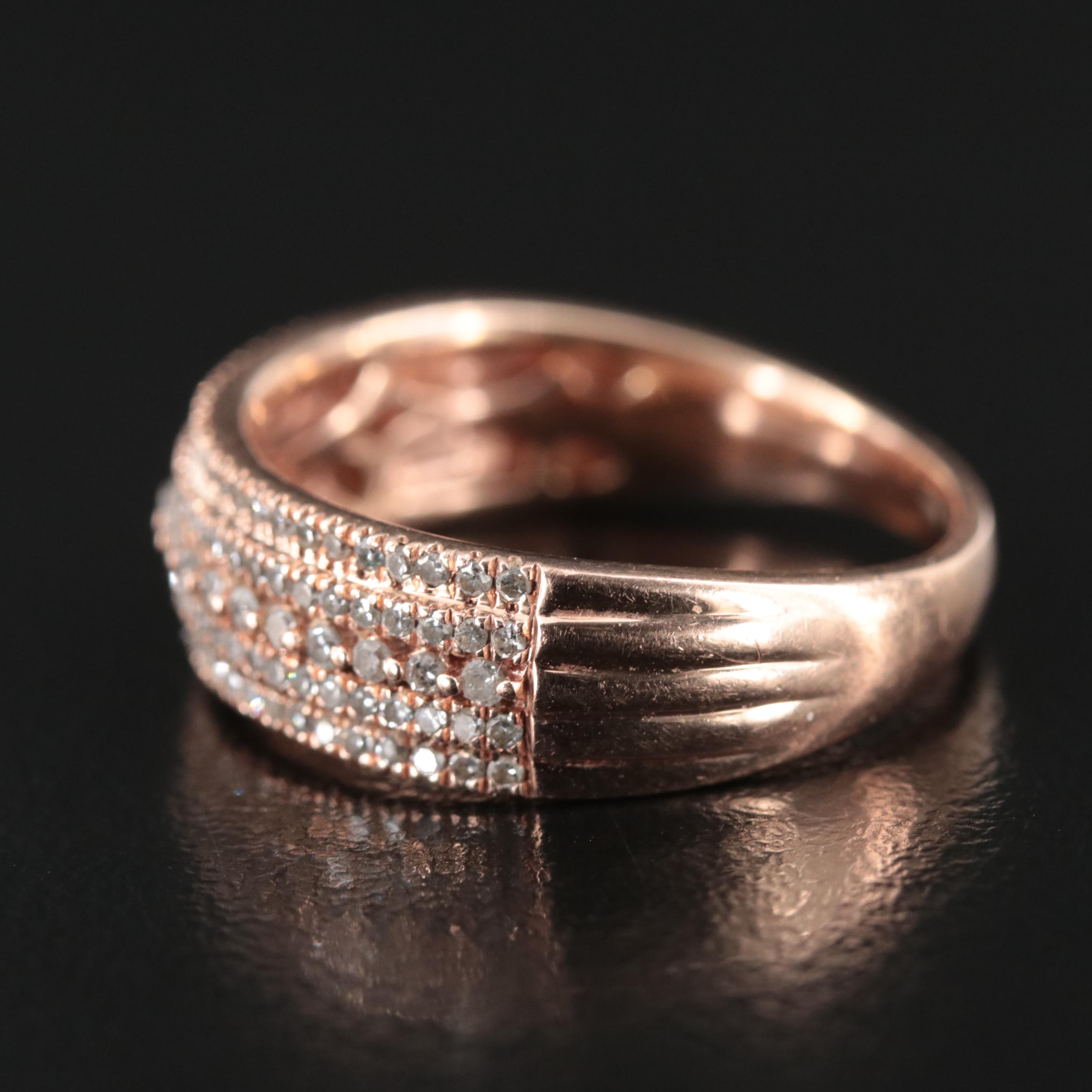10K Rose Gold 0.50 CTW Diamond Ring