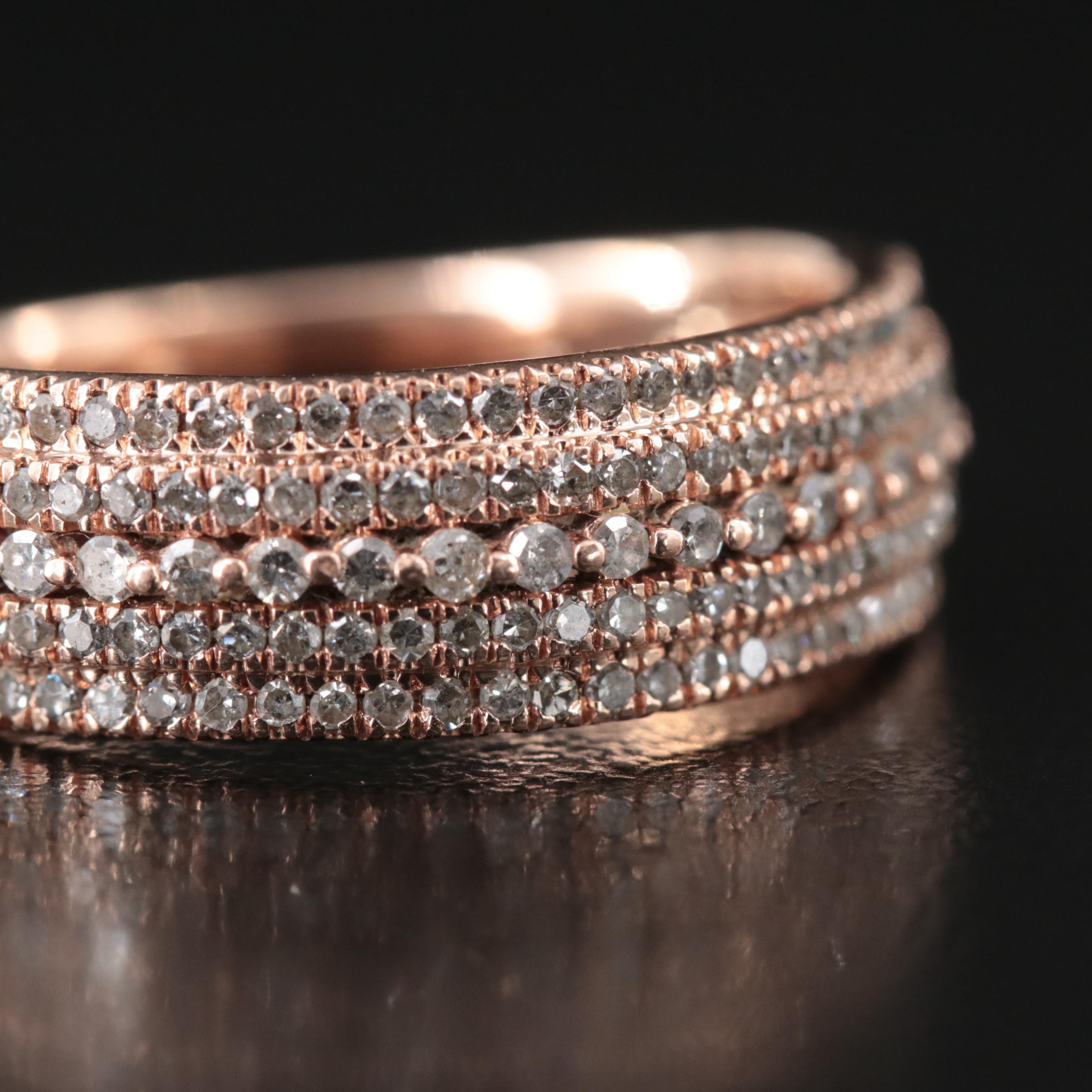 10K Rose Gold 0.50 CTW Diamond Ring