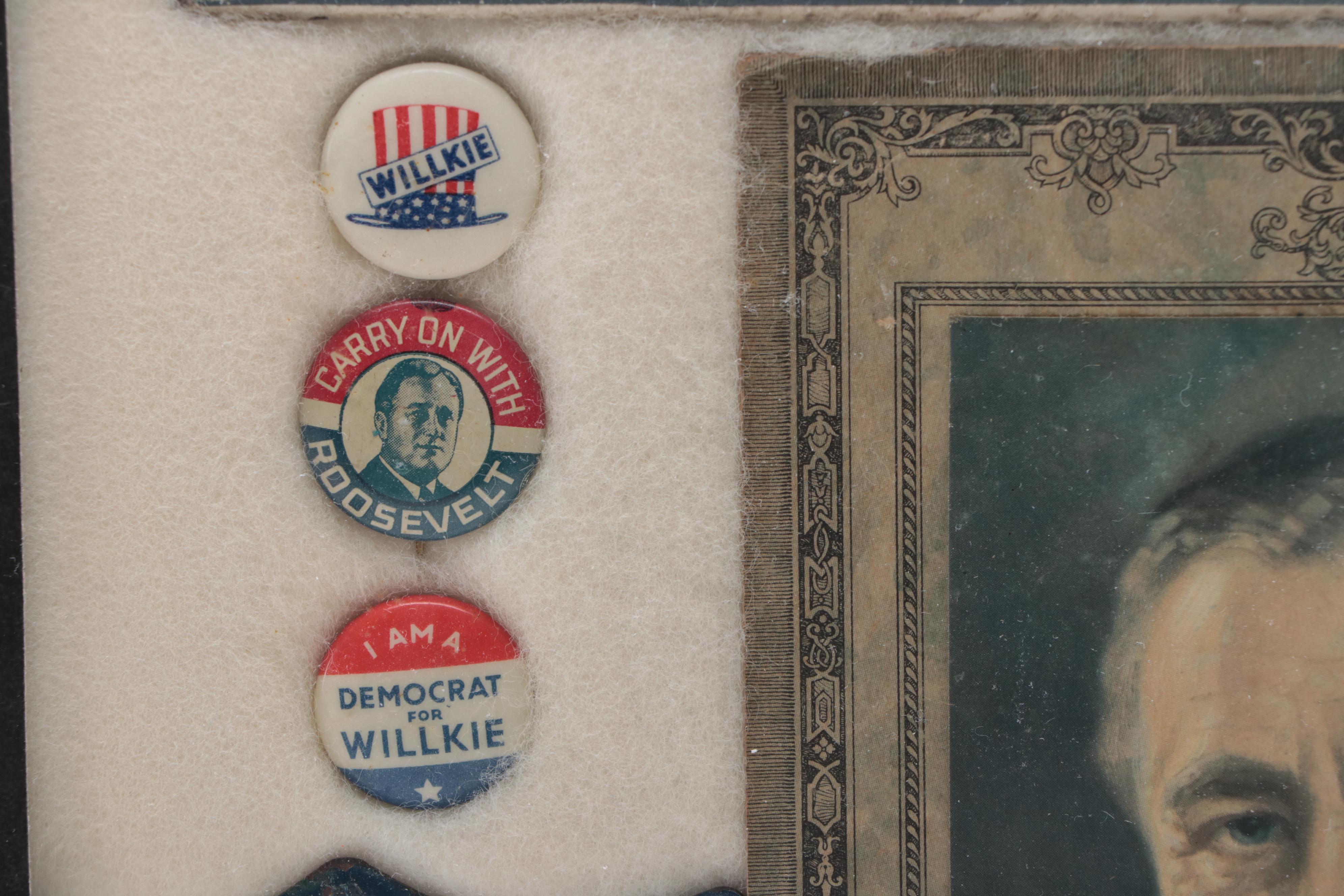 Franklin D. Roosevelt License Plate, Tags, Pinbacks, and More