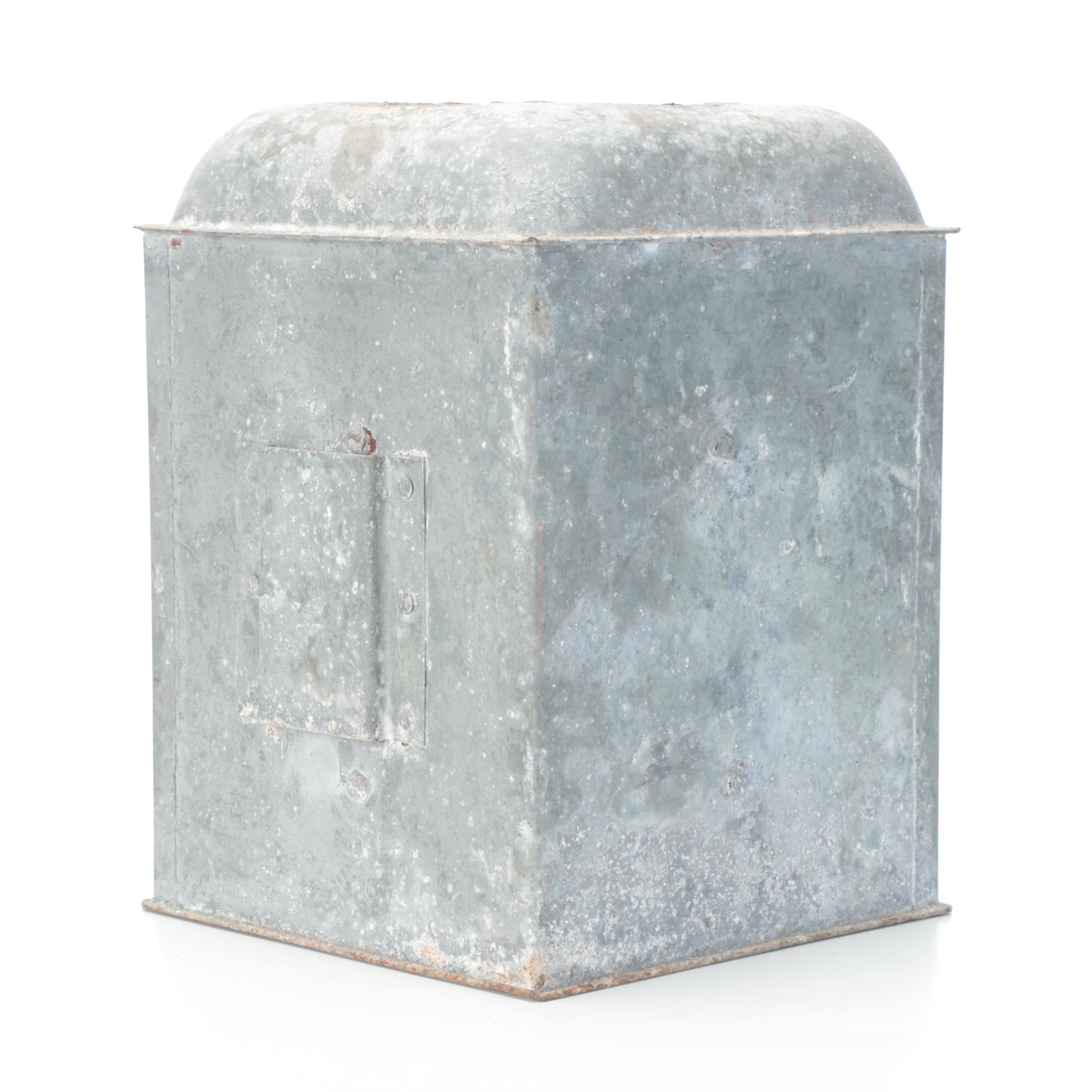 Galvanized Metal and Colored Glass Corner Nautical Signal Lanterns