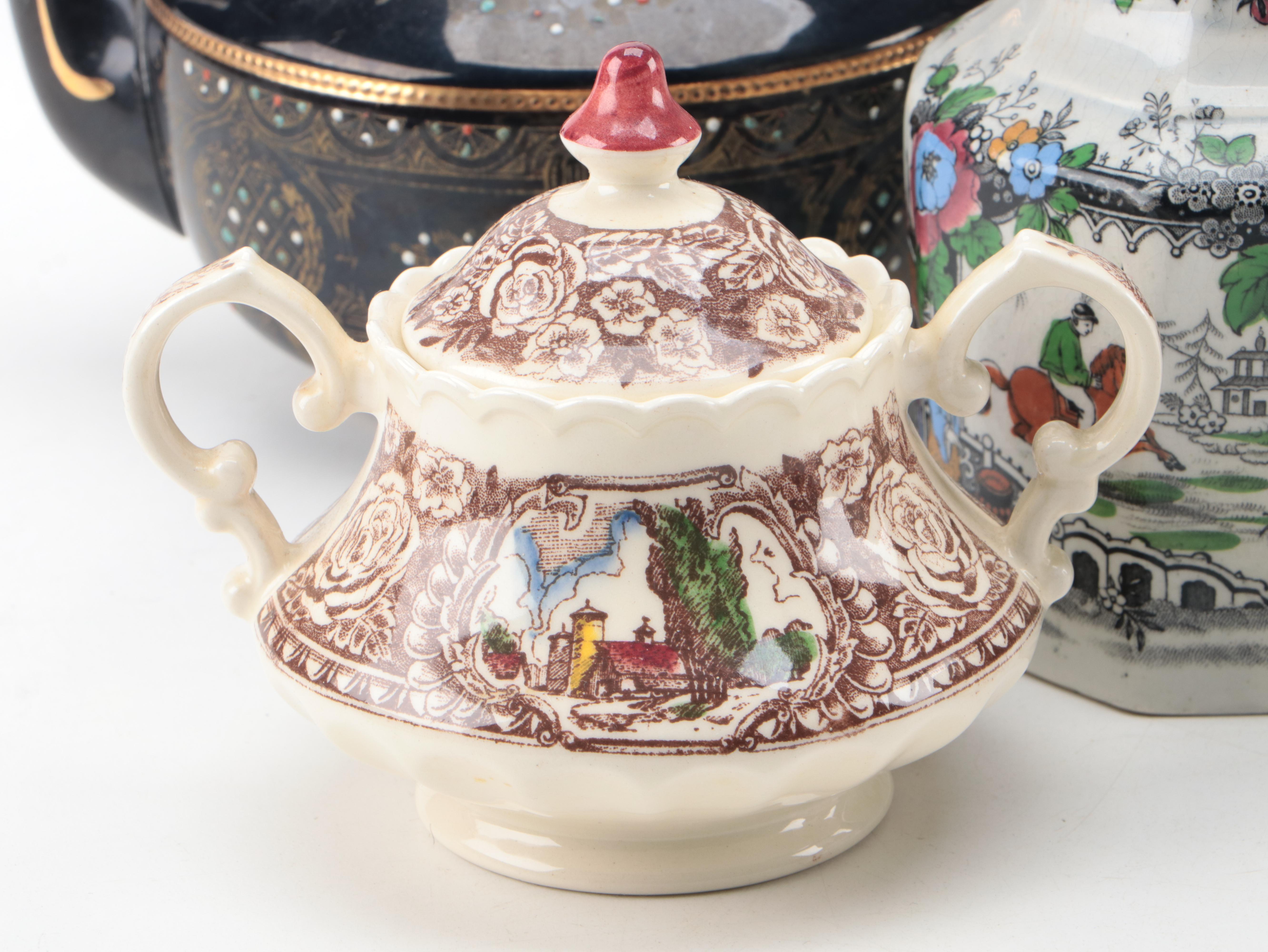 Albany & Harvey Potteries and Other Ceramic Tea and Coffee Pots with Creamers Everything But