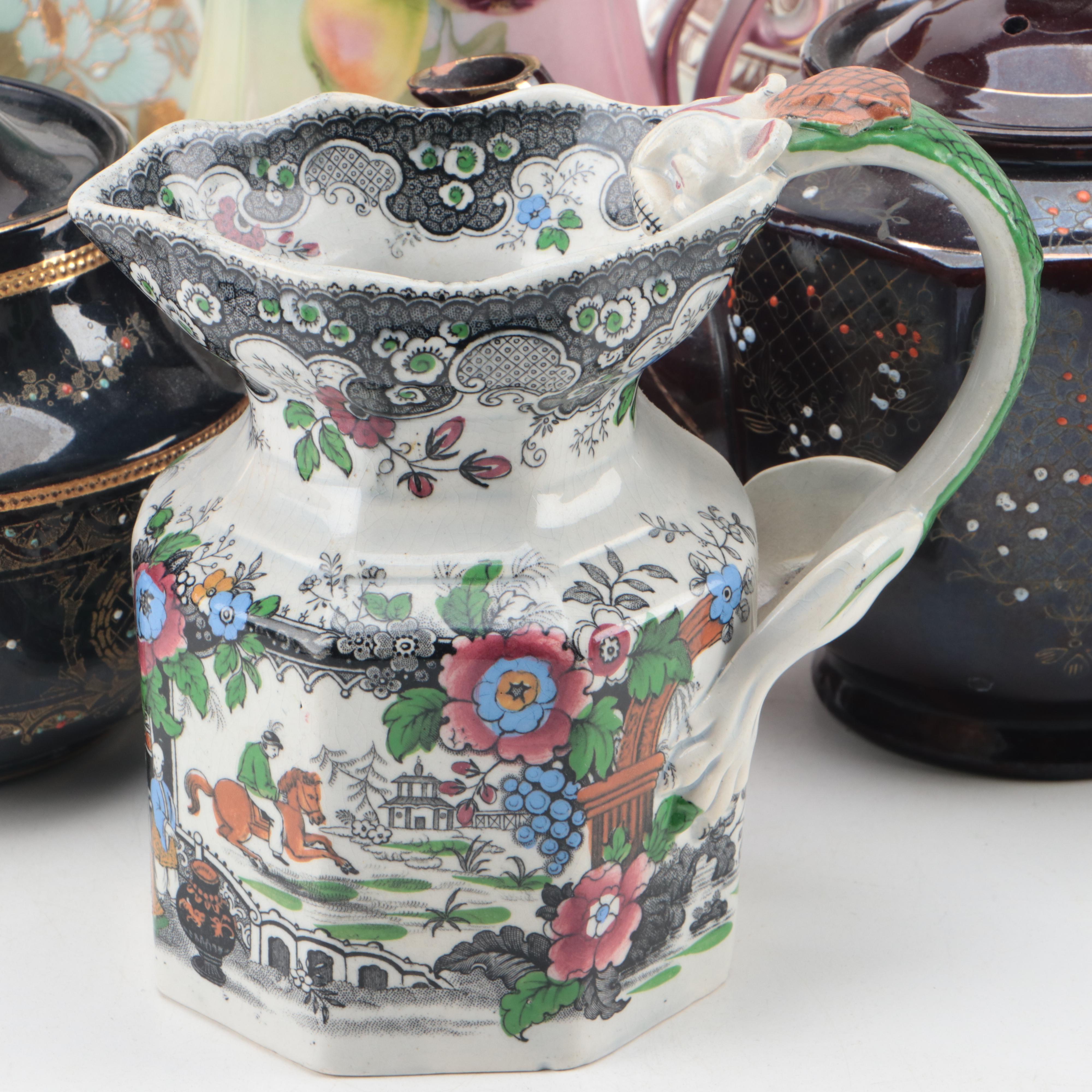 Albany & Harvey Potteries and Other Ceramic Tea and Coffee Pots with Creamers Everything But