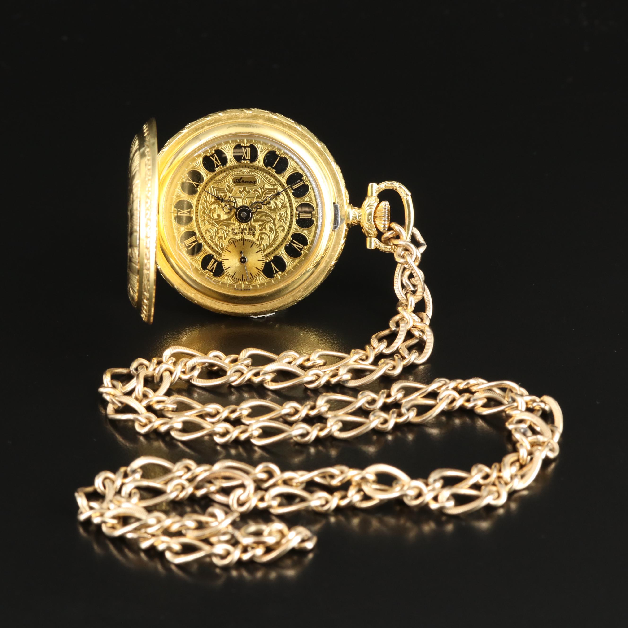 Arnex Swiss Hunting Case Pocket Watch EBTH