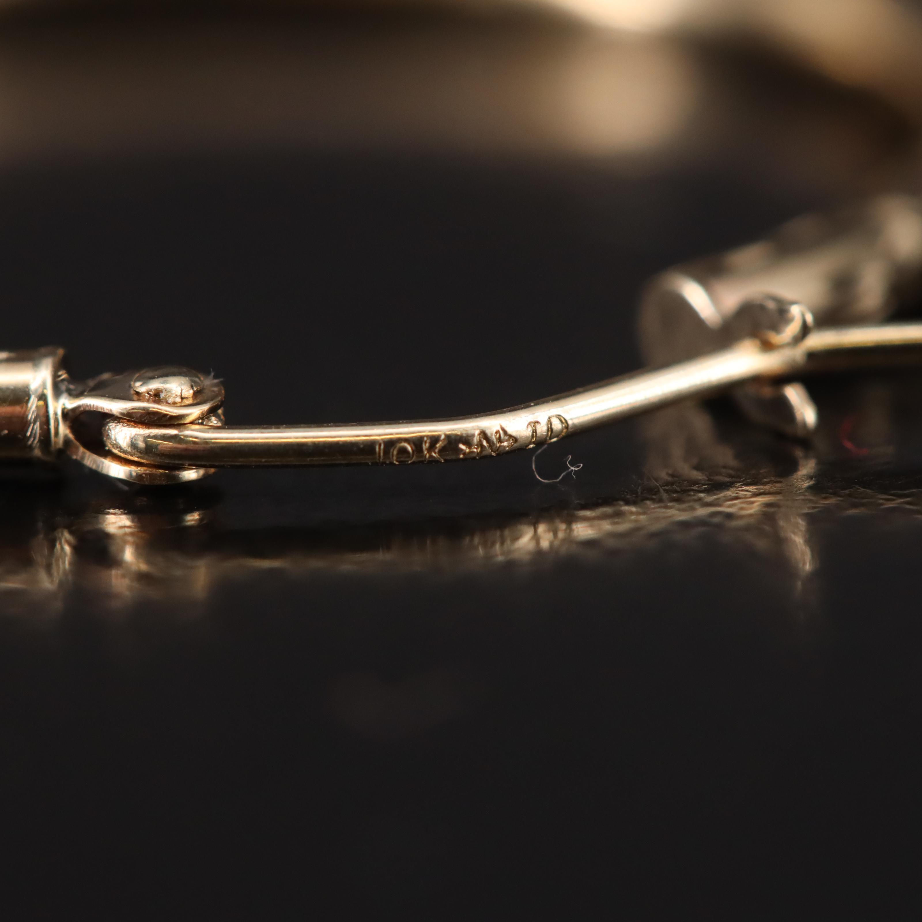 10K Hoop Earrings with Diamond Cut Finish