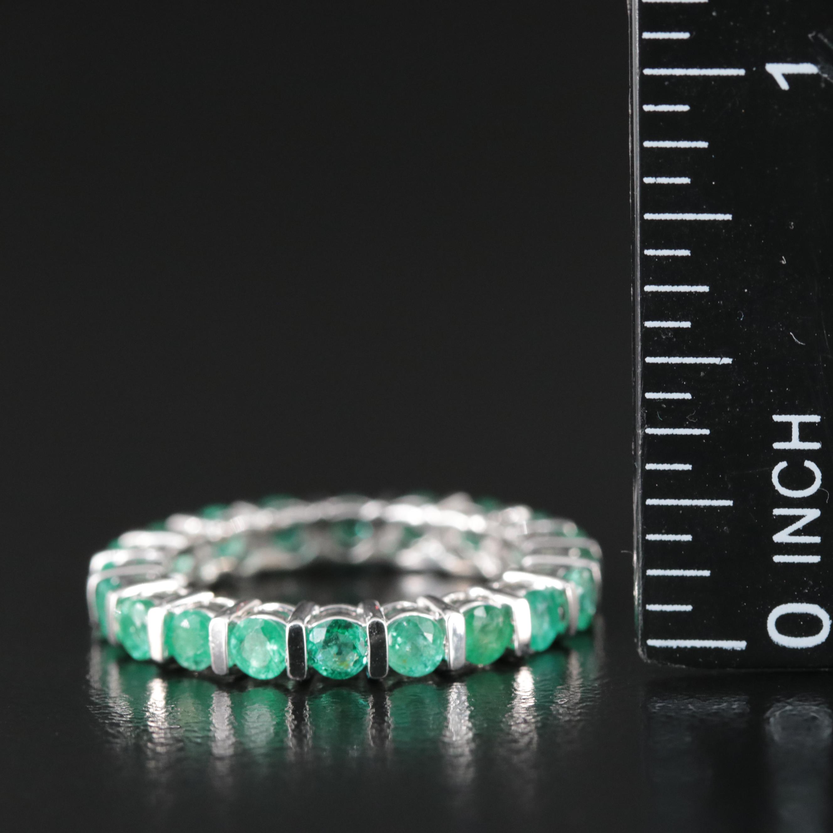 14K 2.72 CTW Emerald Eternity Band